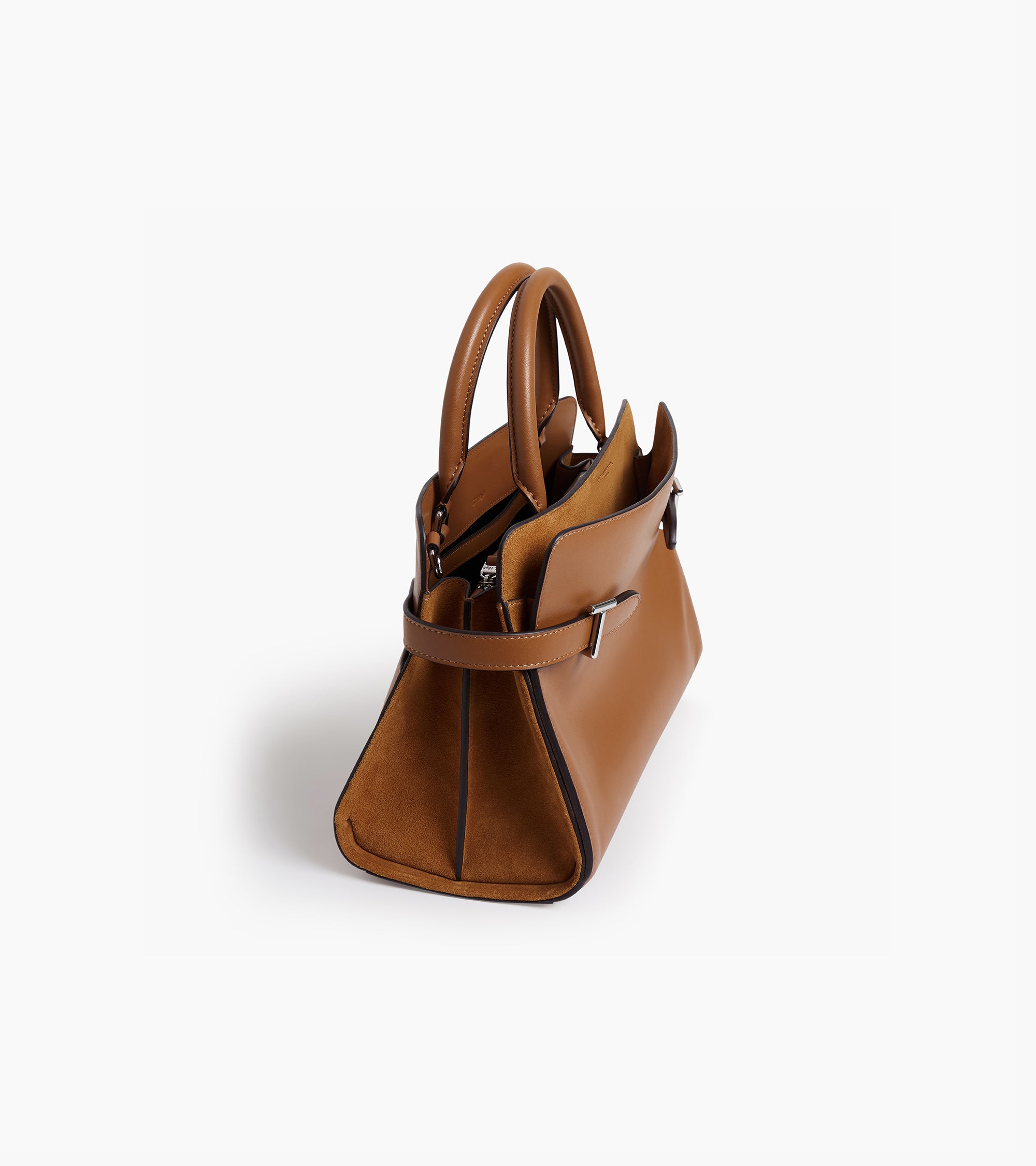 Emie medium handbag in smooth leather and nubuck