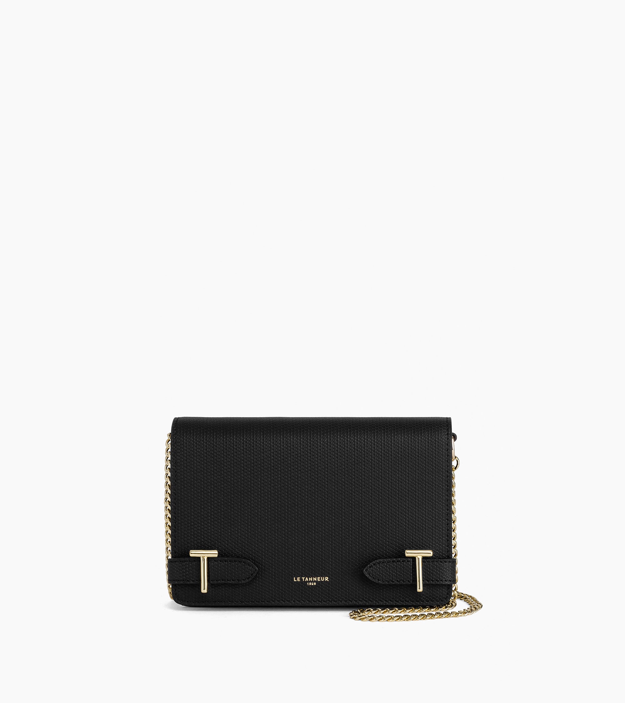 Emilie small bag with crossbody strap in signature T leather