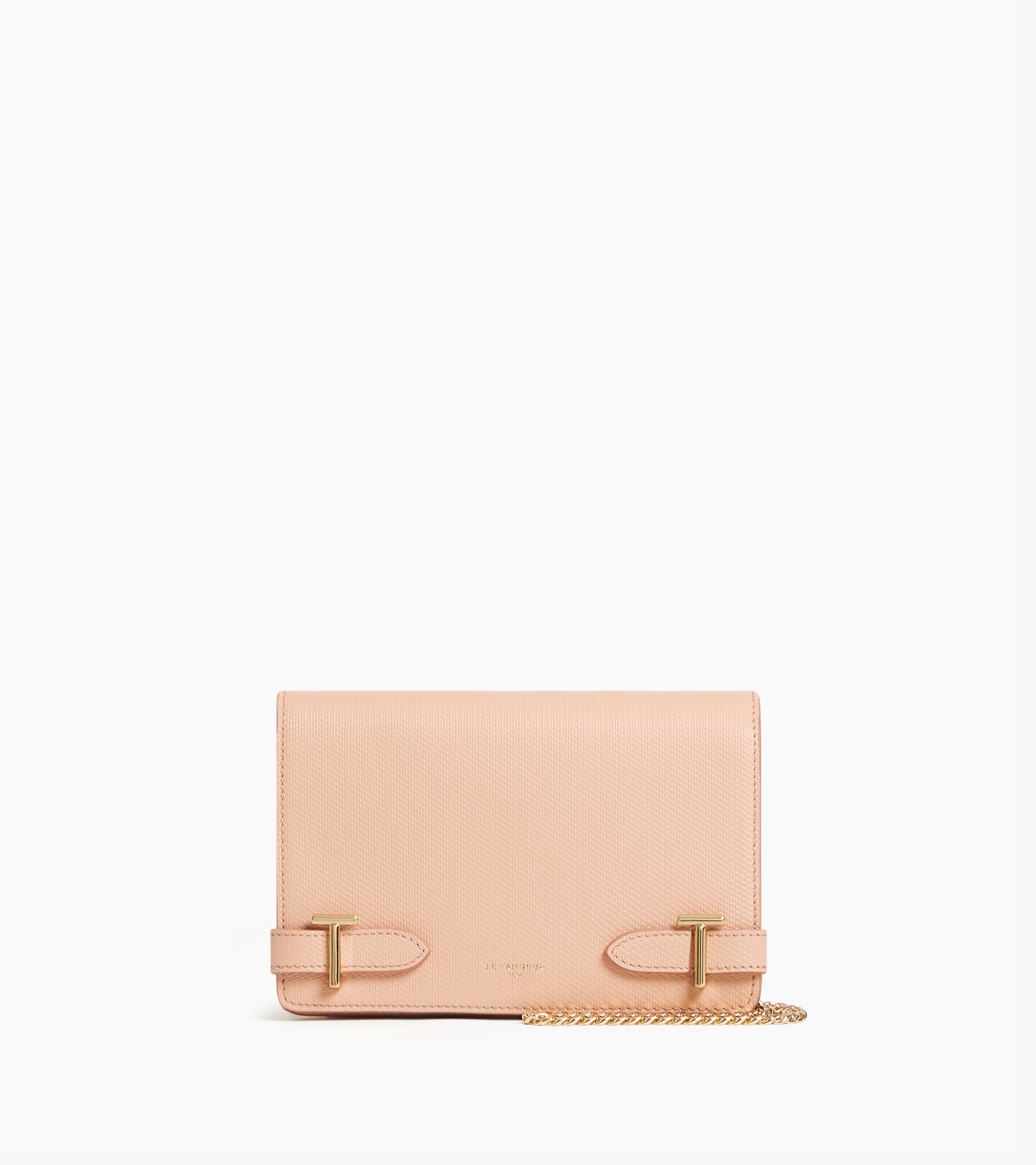 Emilie small bag with crossbody strap in signature T leather