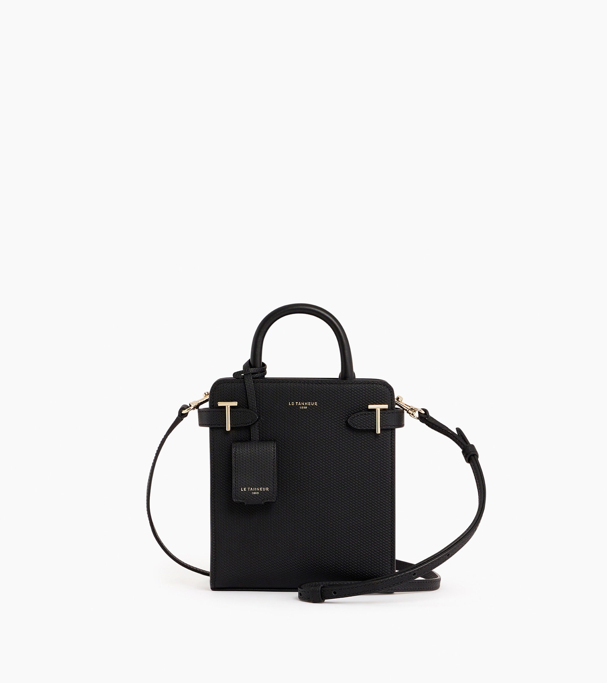 Emilie small vertical handbag in signature T leather