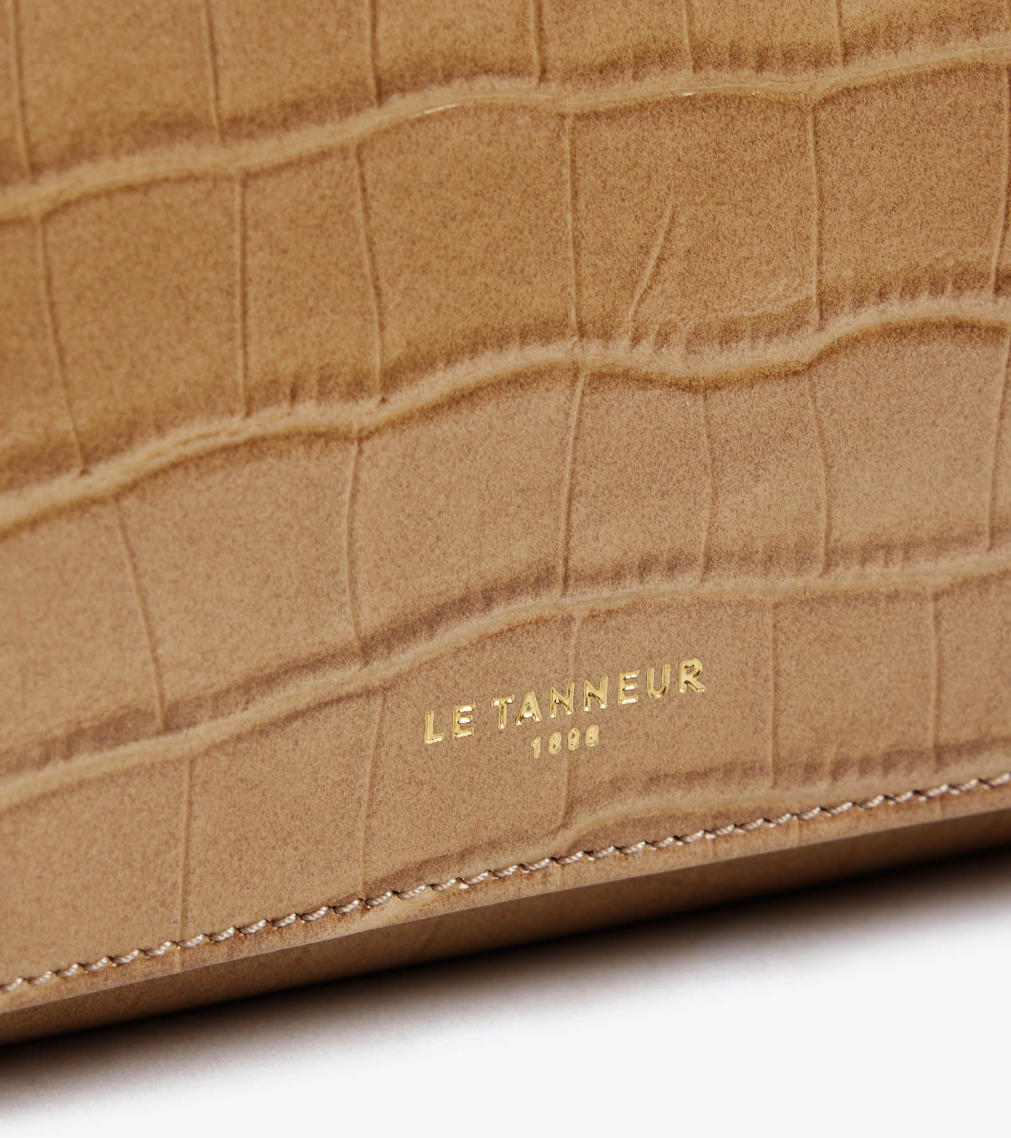 Emilie wallet in crocodile-embossed leather