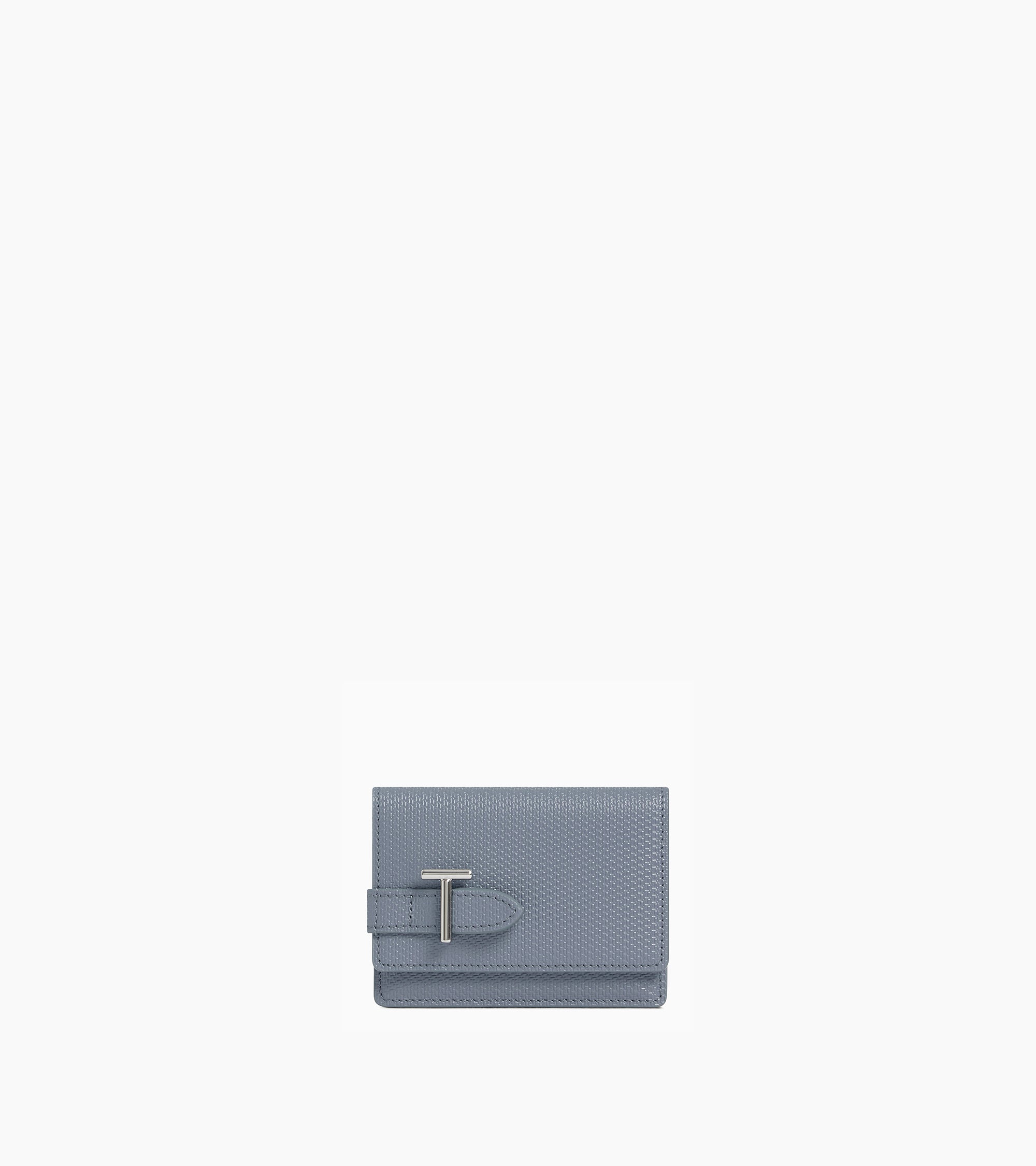 Emilie flap cardholder in signature T leather