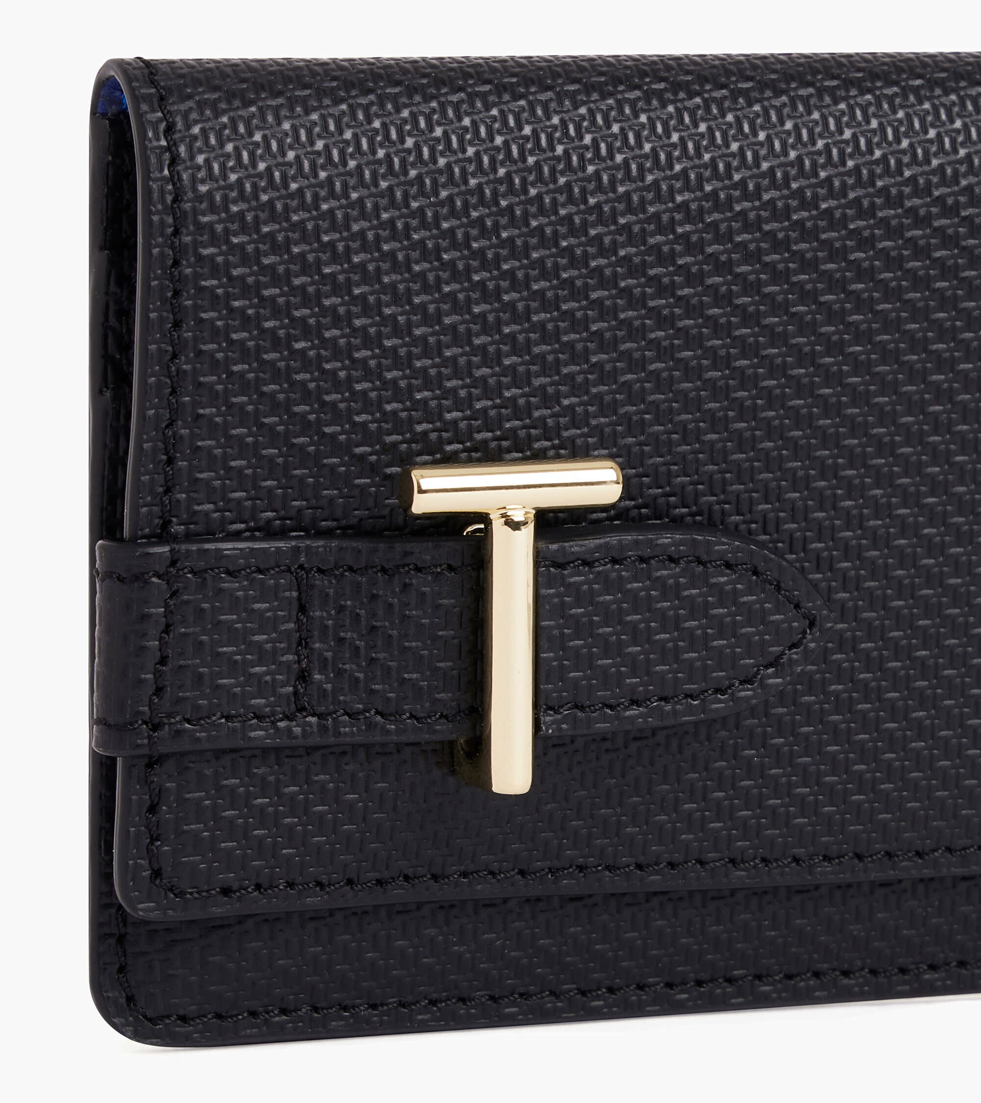 Emilie flap cardholder in signature T leather