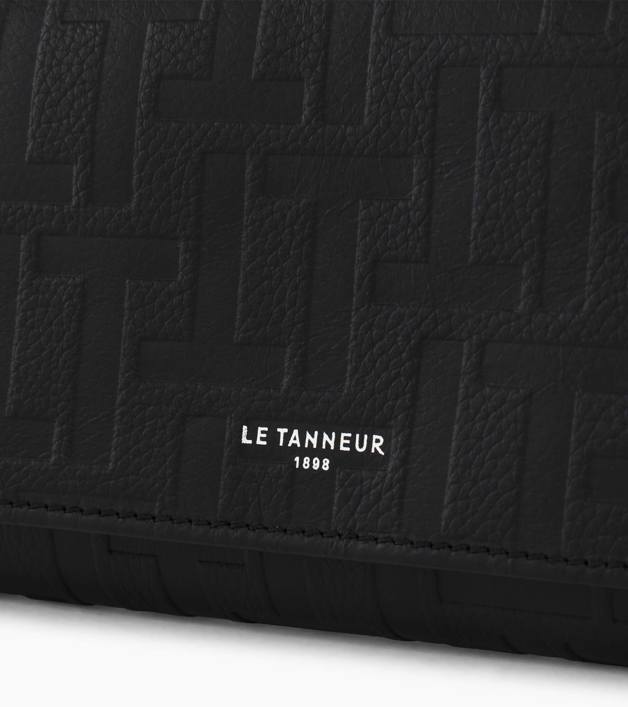 Emilie flap closure travel companion in embossed -leather