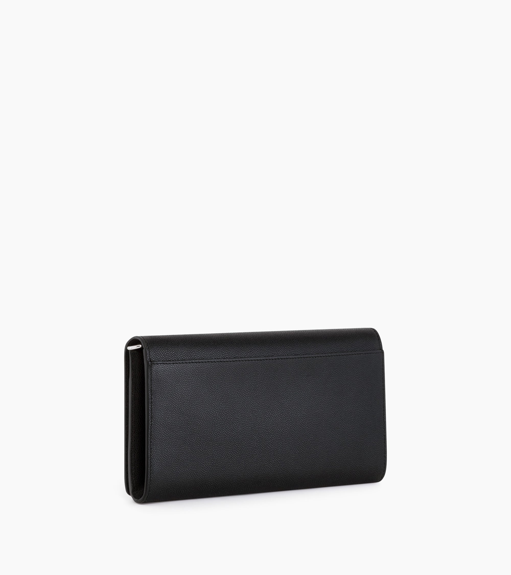 Eva all-in-one pouch with removable shoulder strap in caviar grain leather