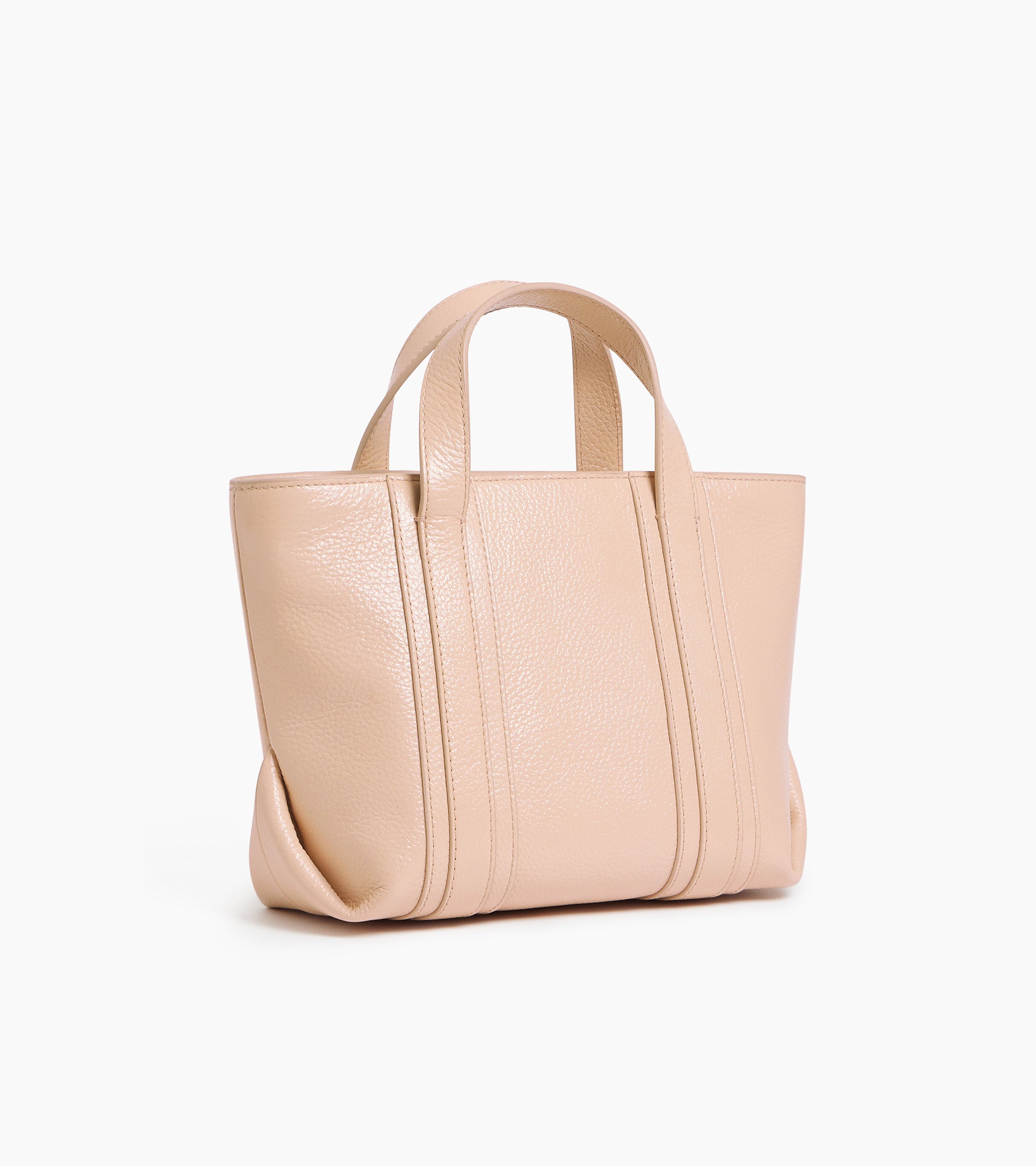 Grâce mini tote bag in grained leather