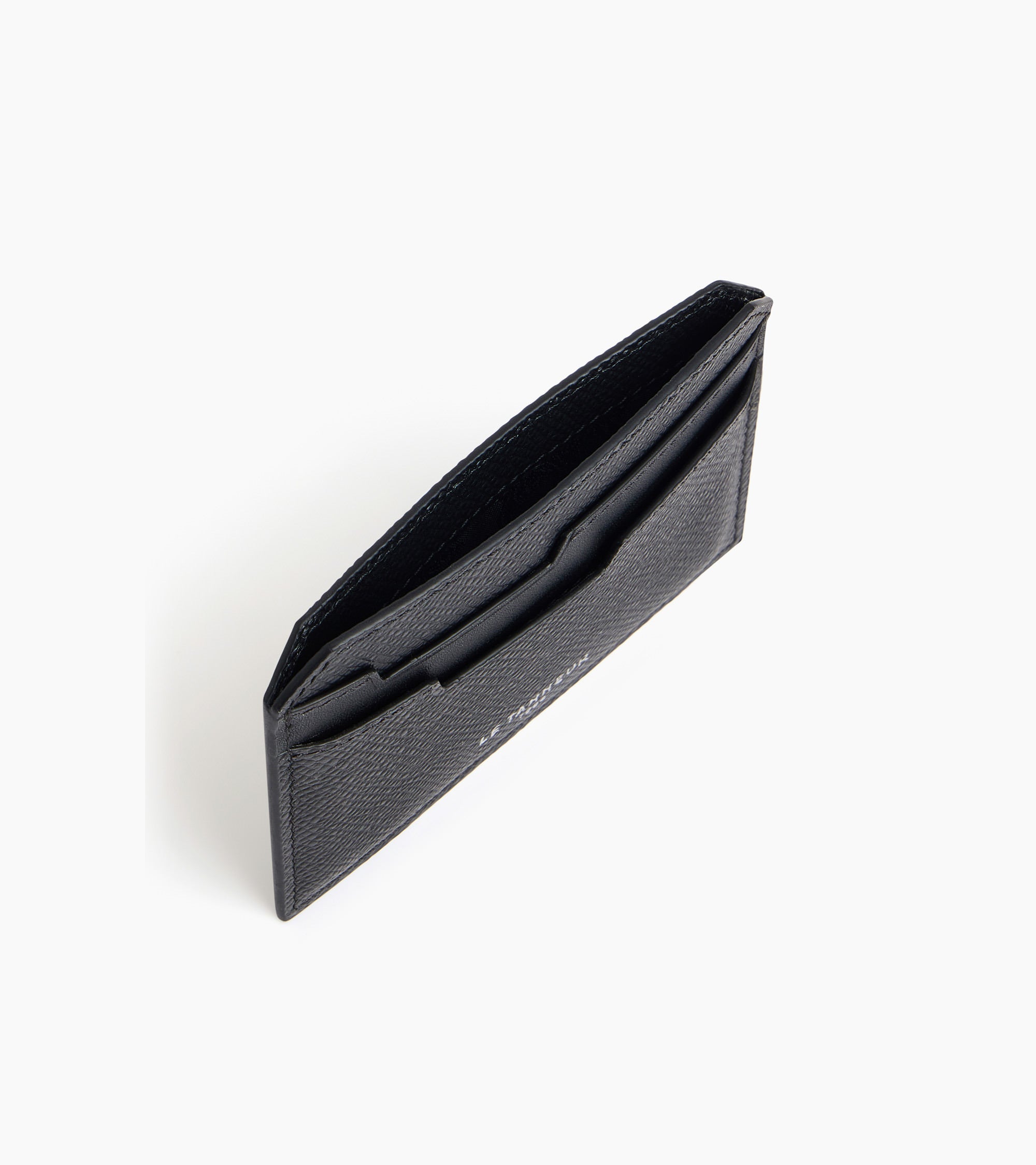 Gaston card case in cross grain leather