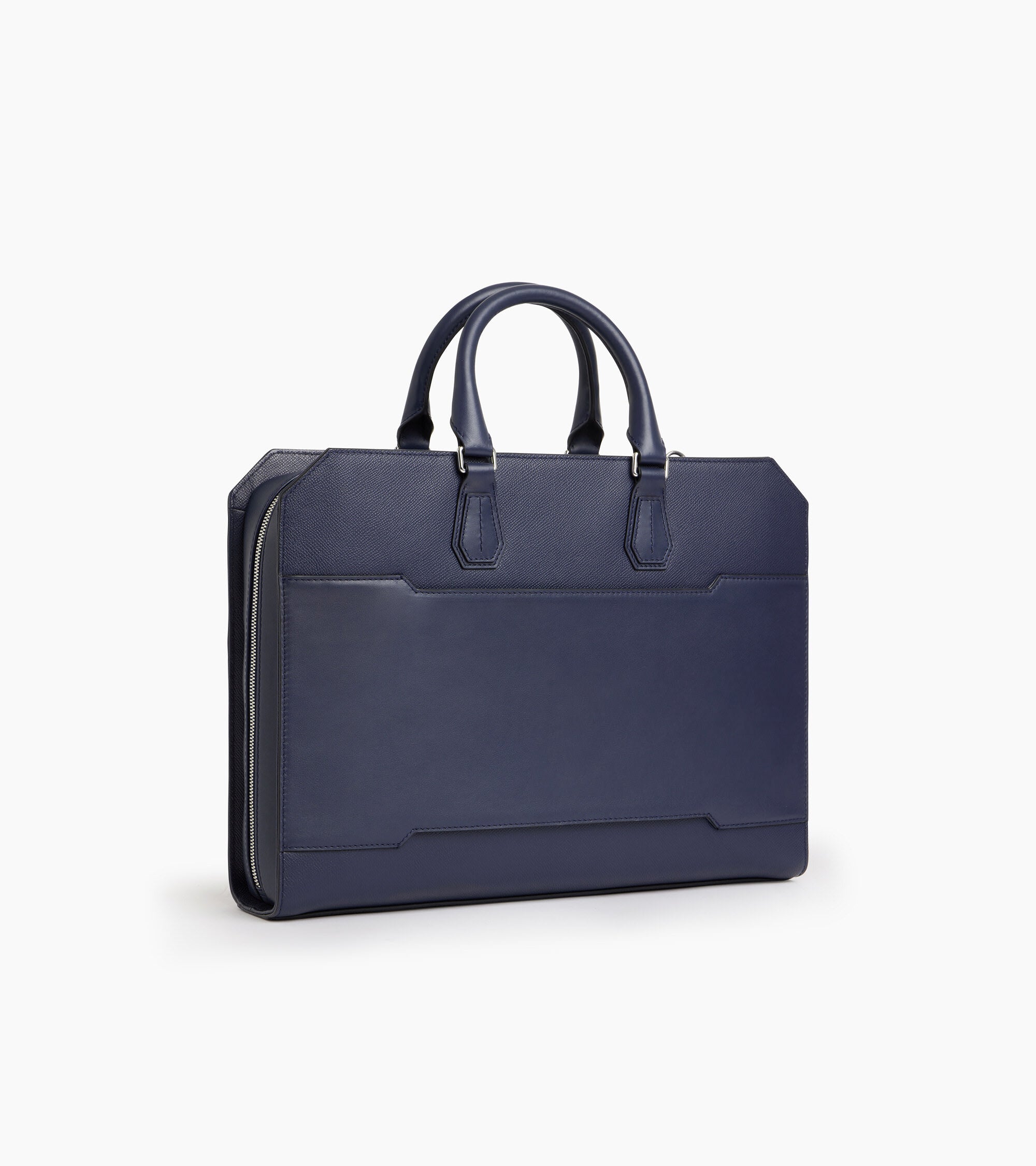 Gaston 15" briefcase in cross grain leather