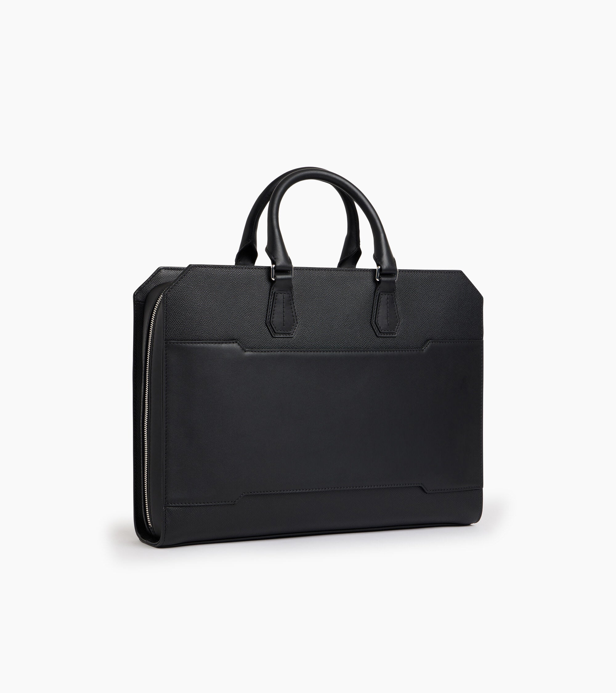 Gaston 15" briefcase in cross grain leather