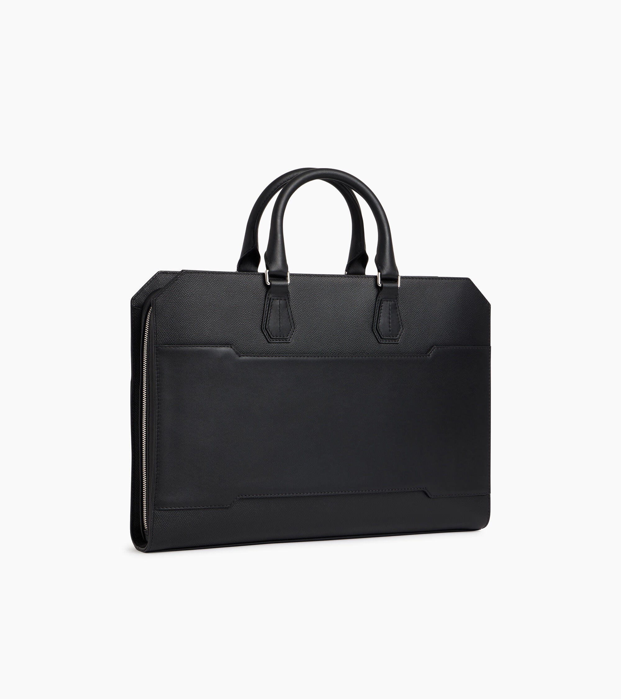 Gaston slim 15" briefcase in cross grain leather