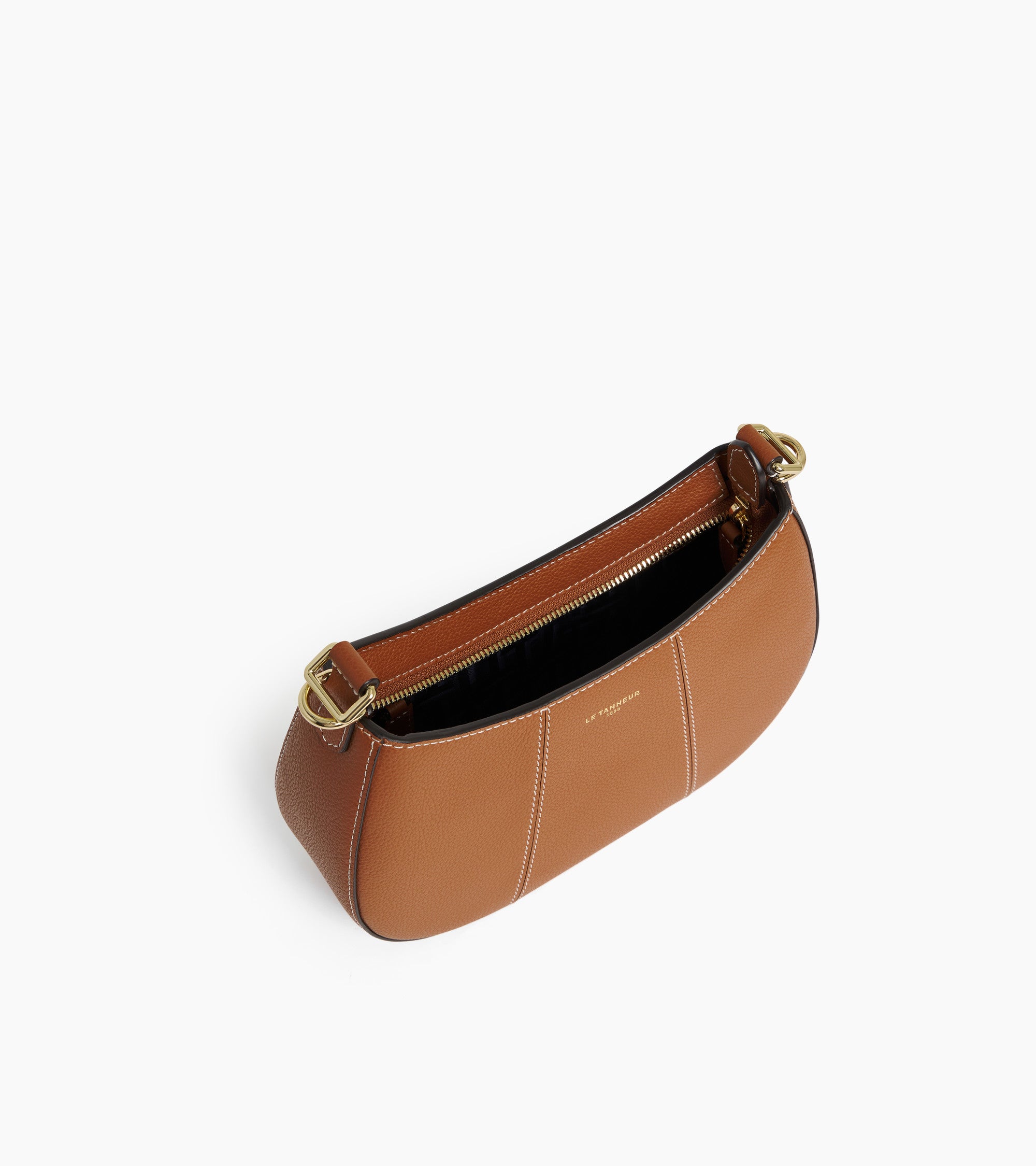 Juliette small half-moon bag in grained leather