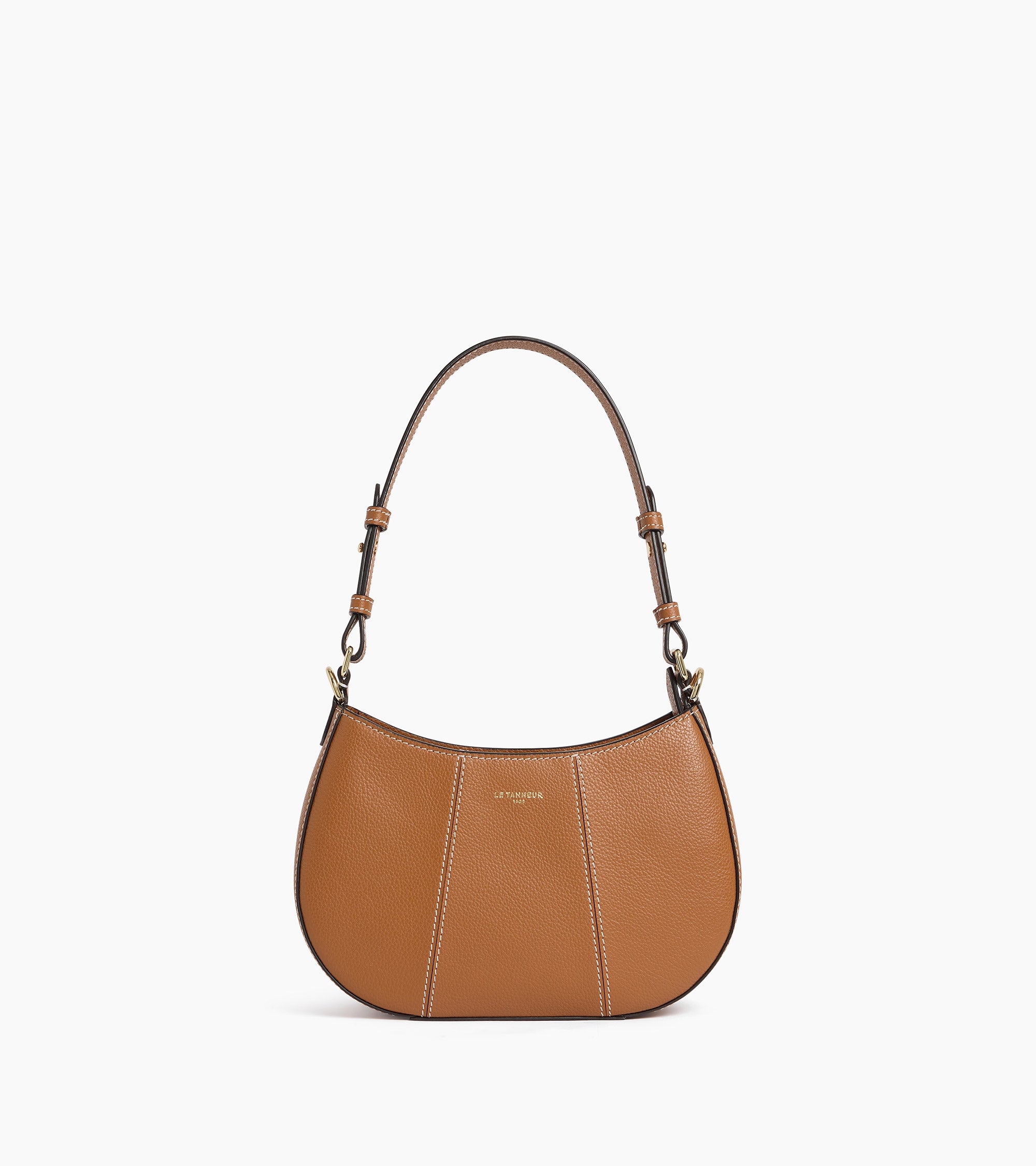 Juliette small half-moon bag in grained leather