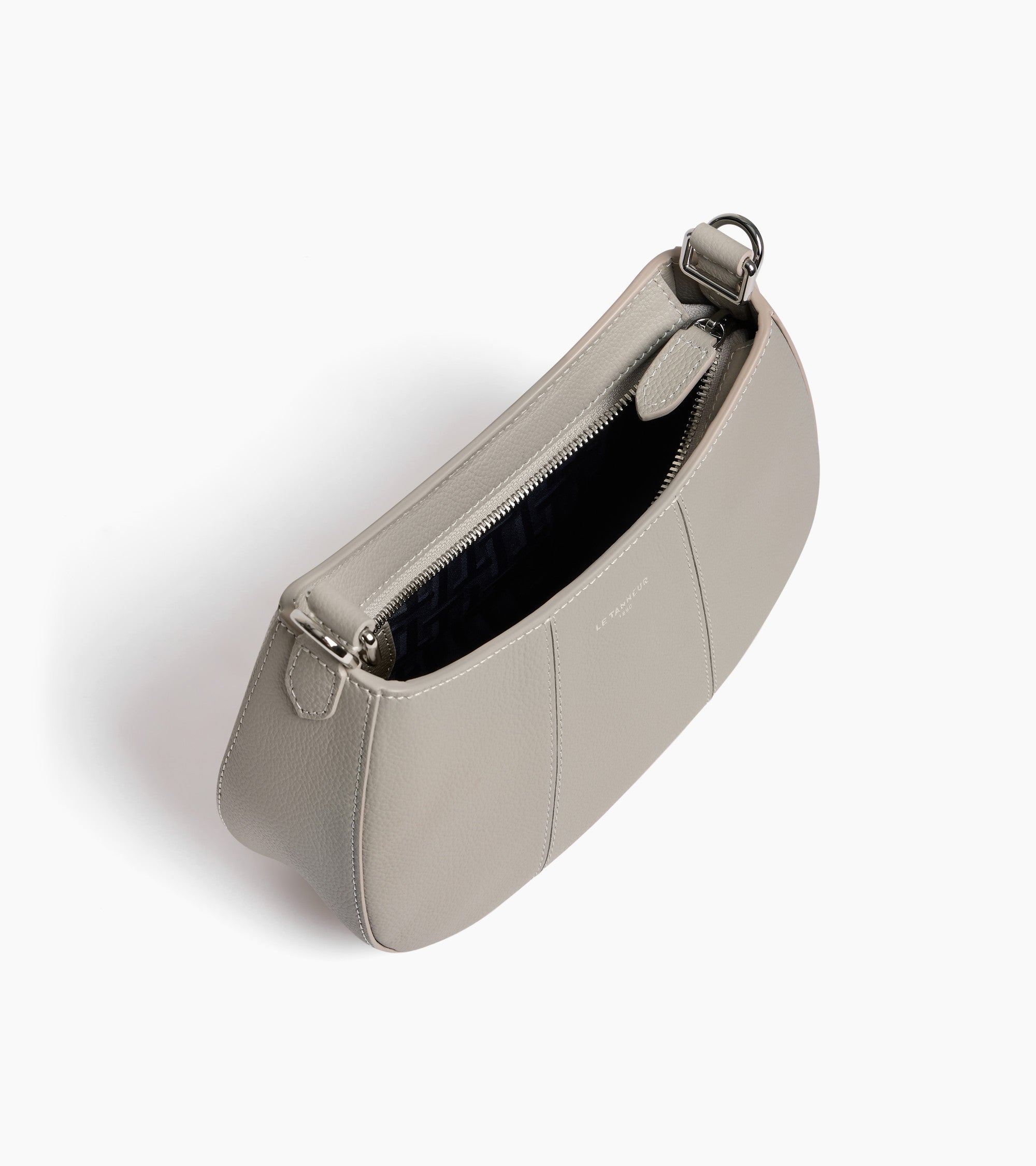 Juliette small half-moon bag in grained leather