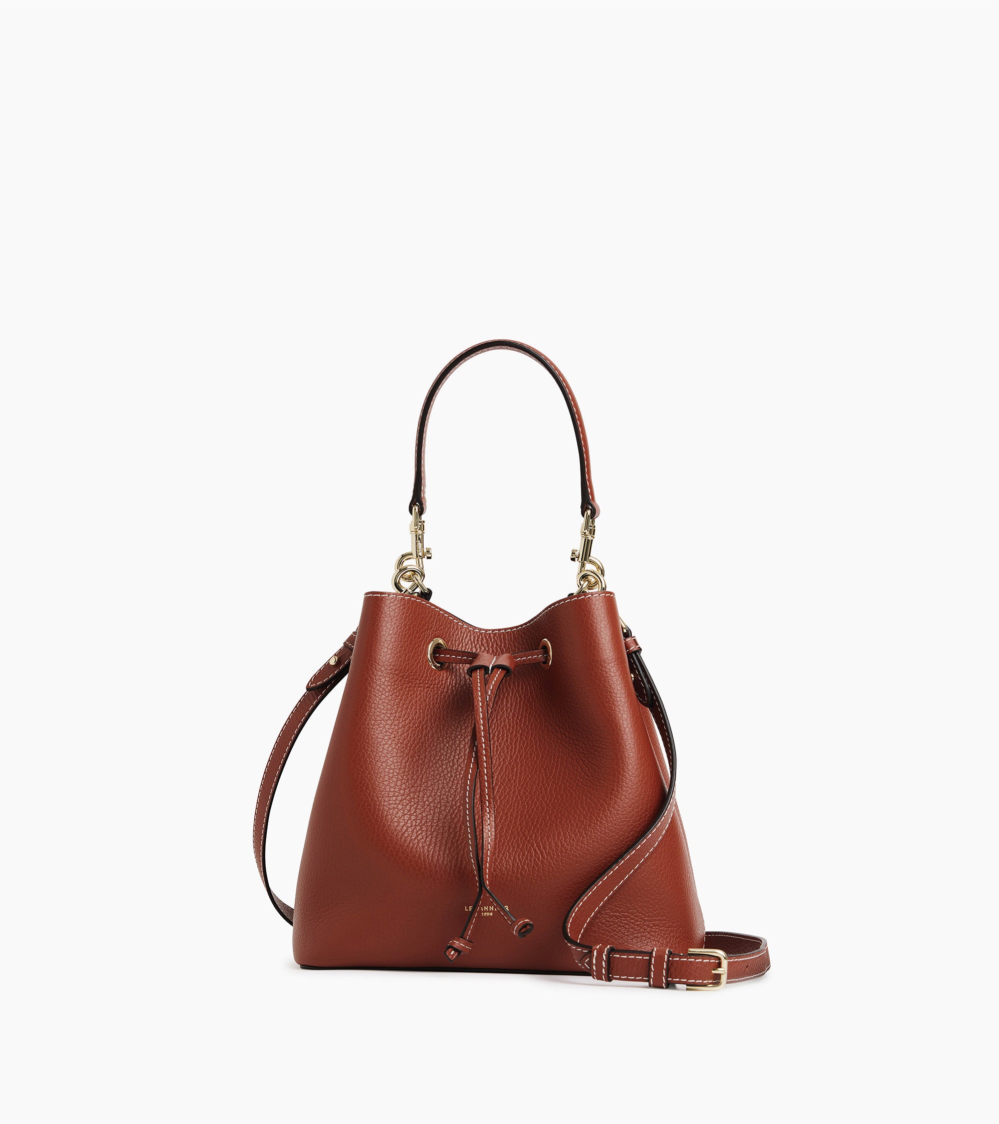 Louise bucket bag in grained leather