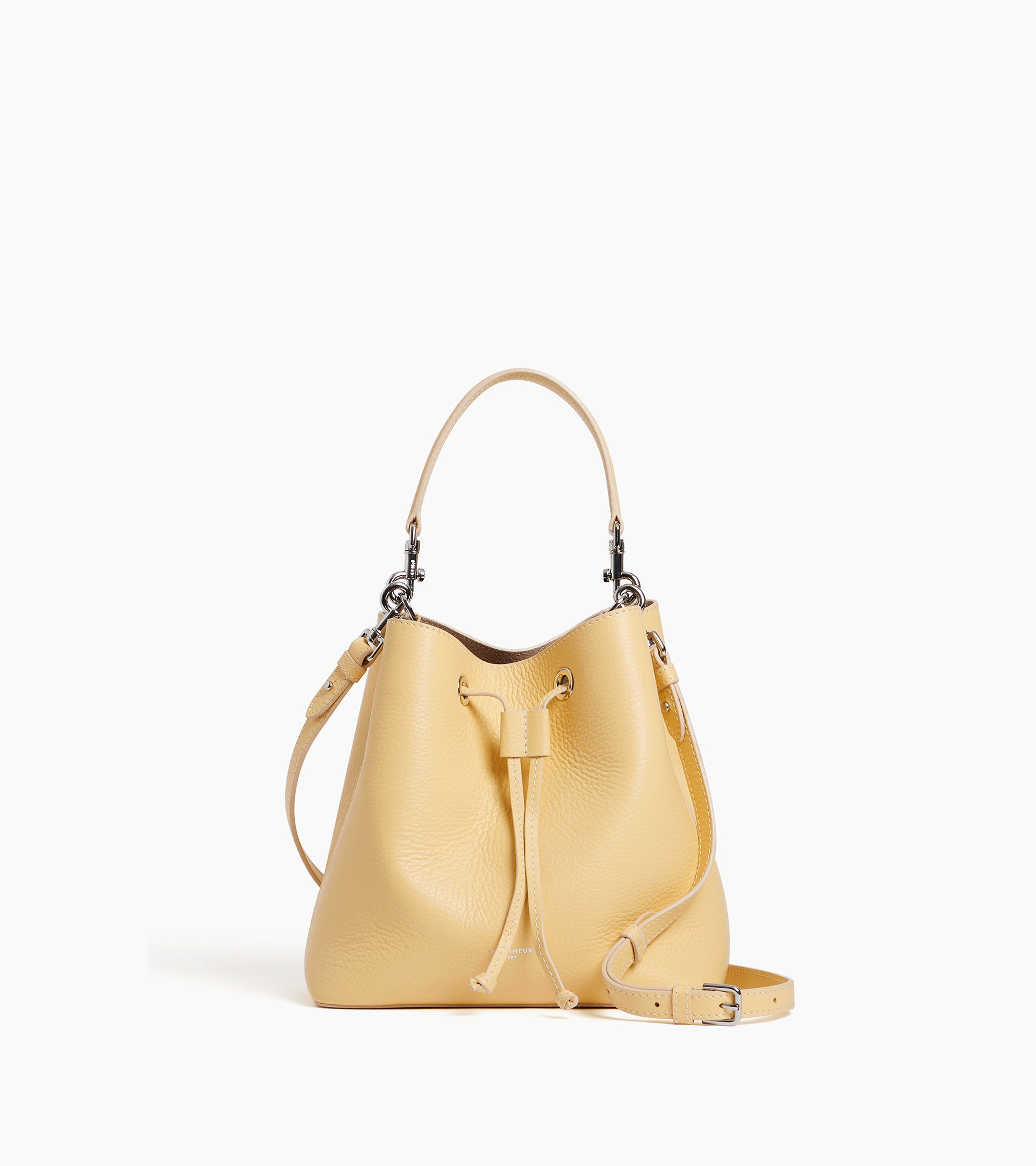 Louise bucket bag in grained leather