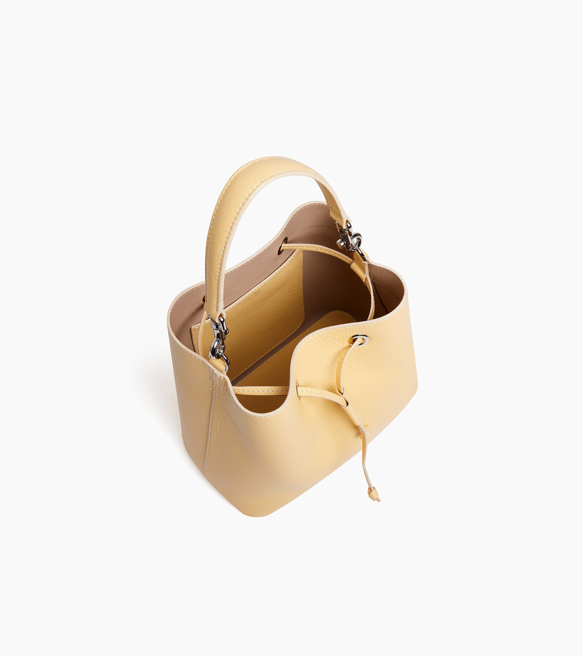 Louise bucket bag in grained leather