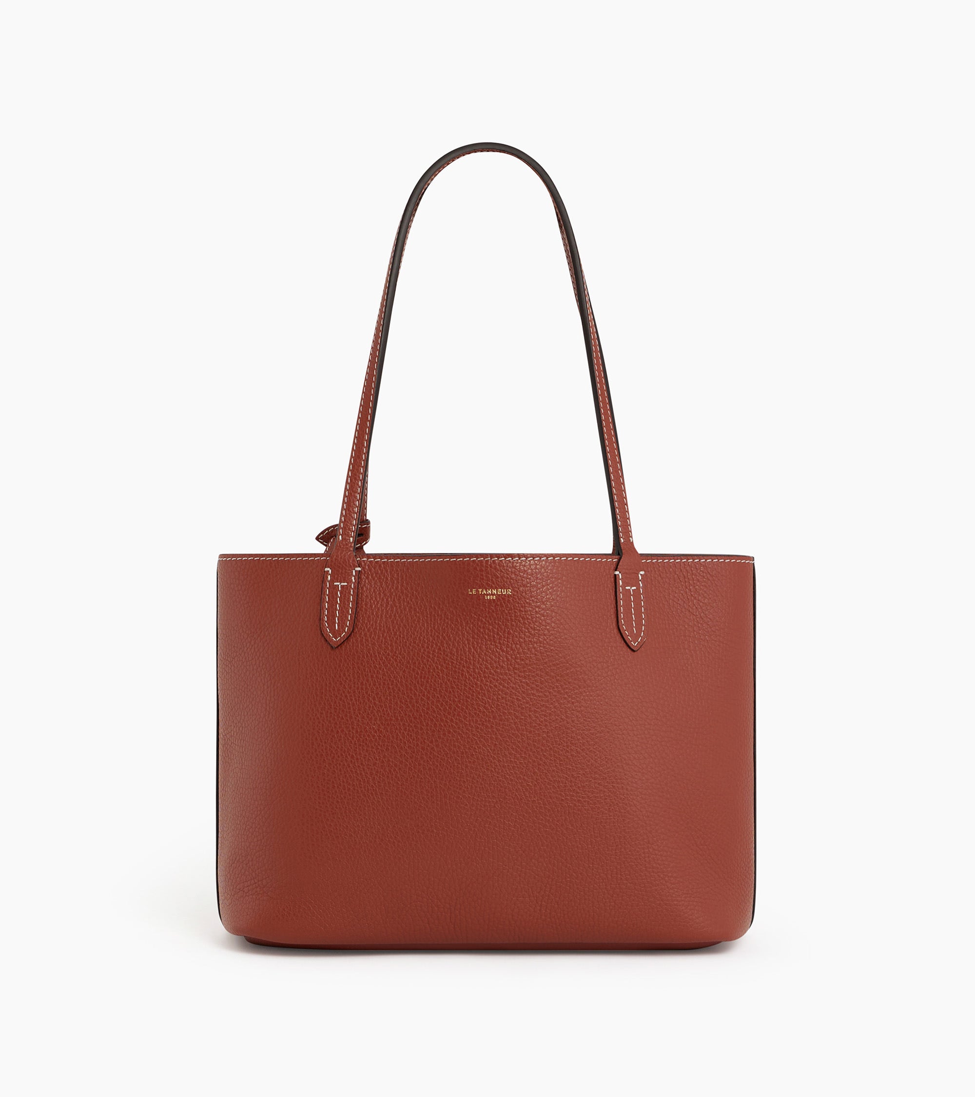 Louise small tote bag in grained leather