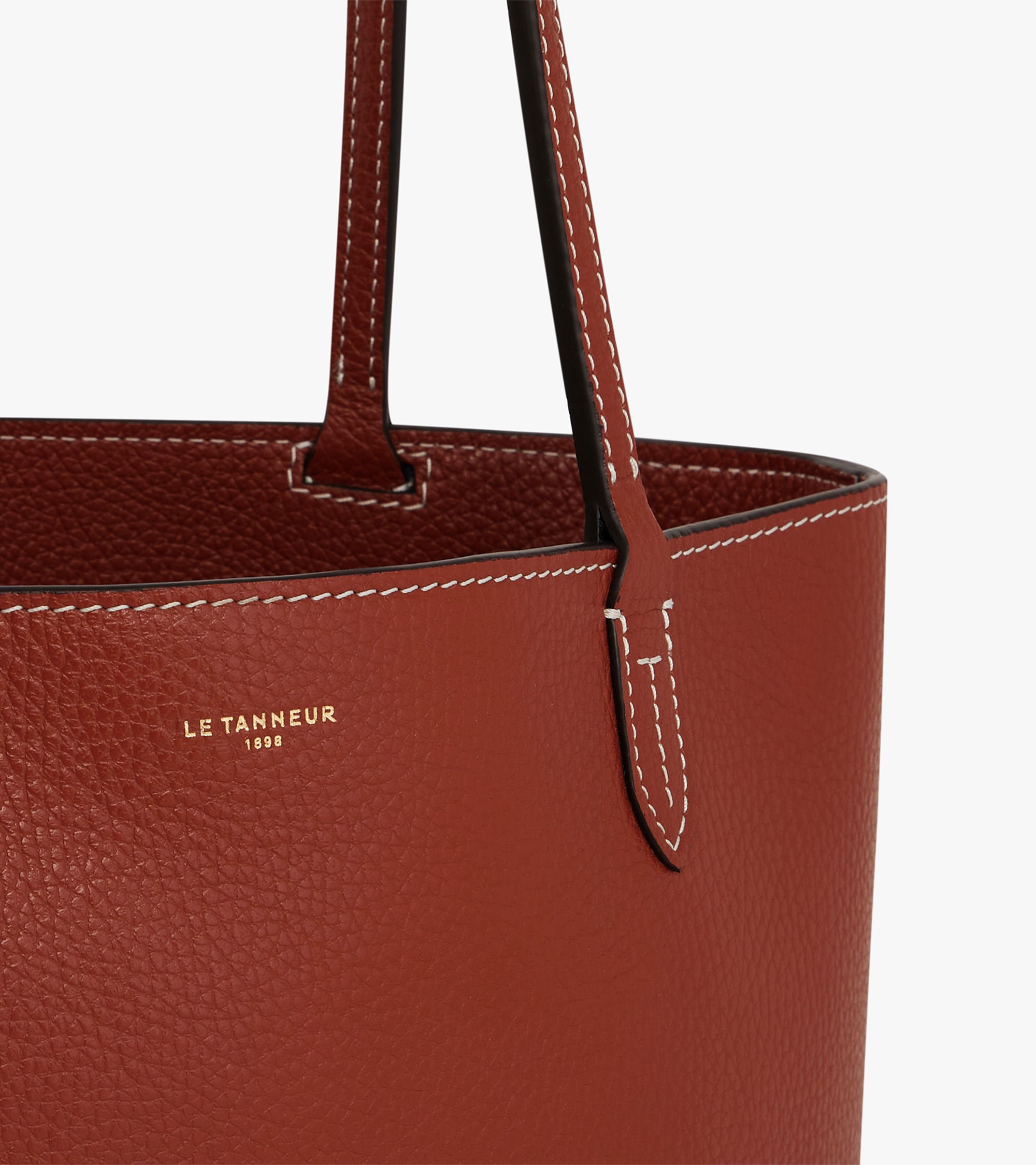 Louise small tote bag in grained leather