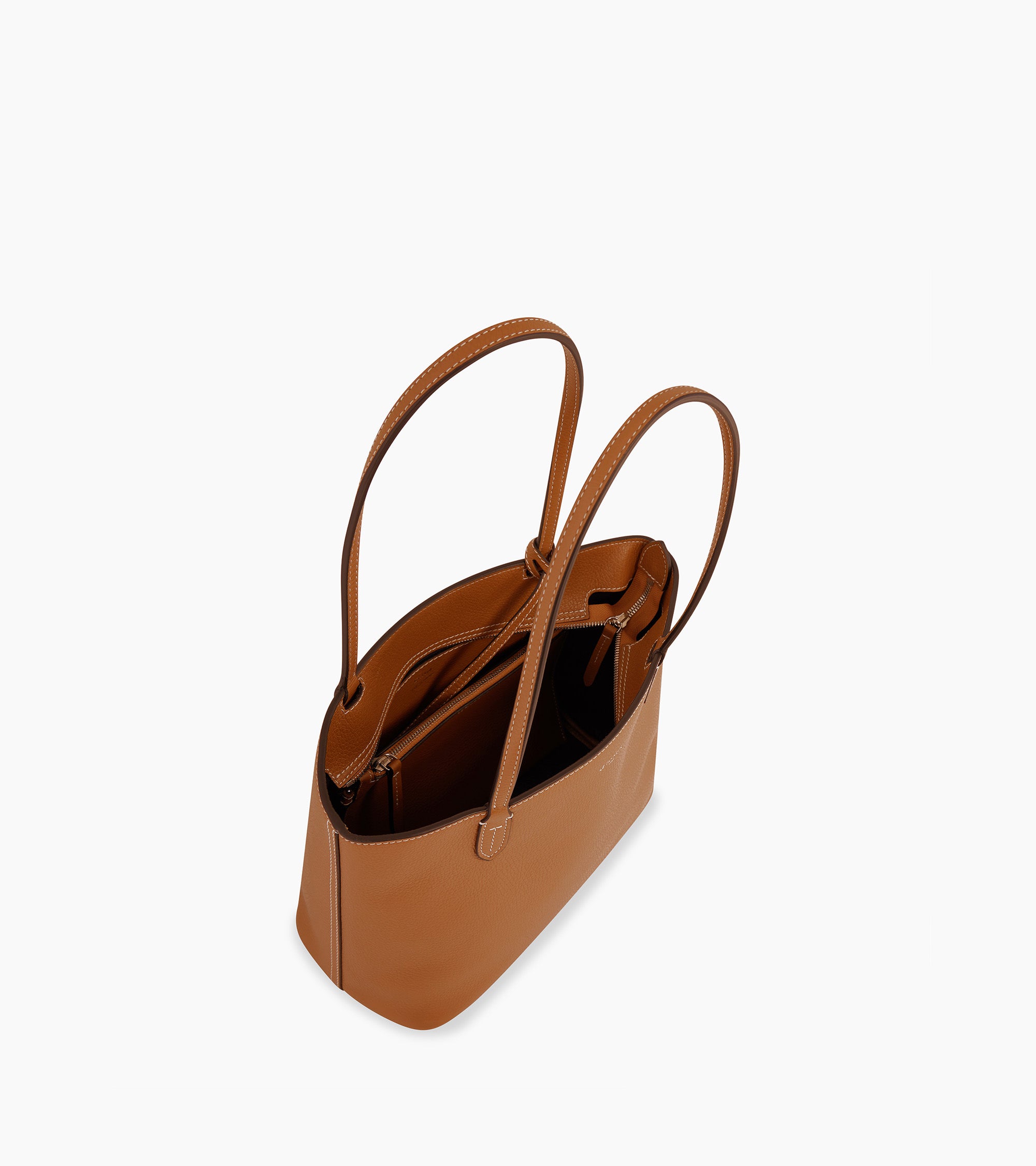 Louise small tote bag in grained leather