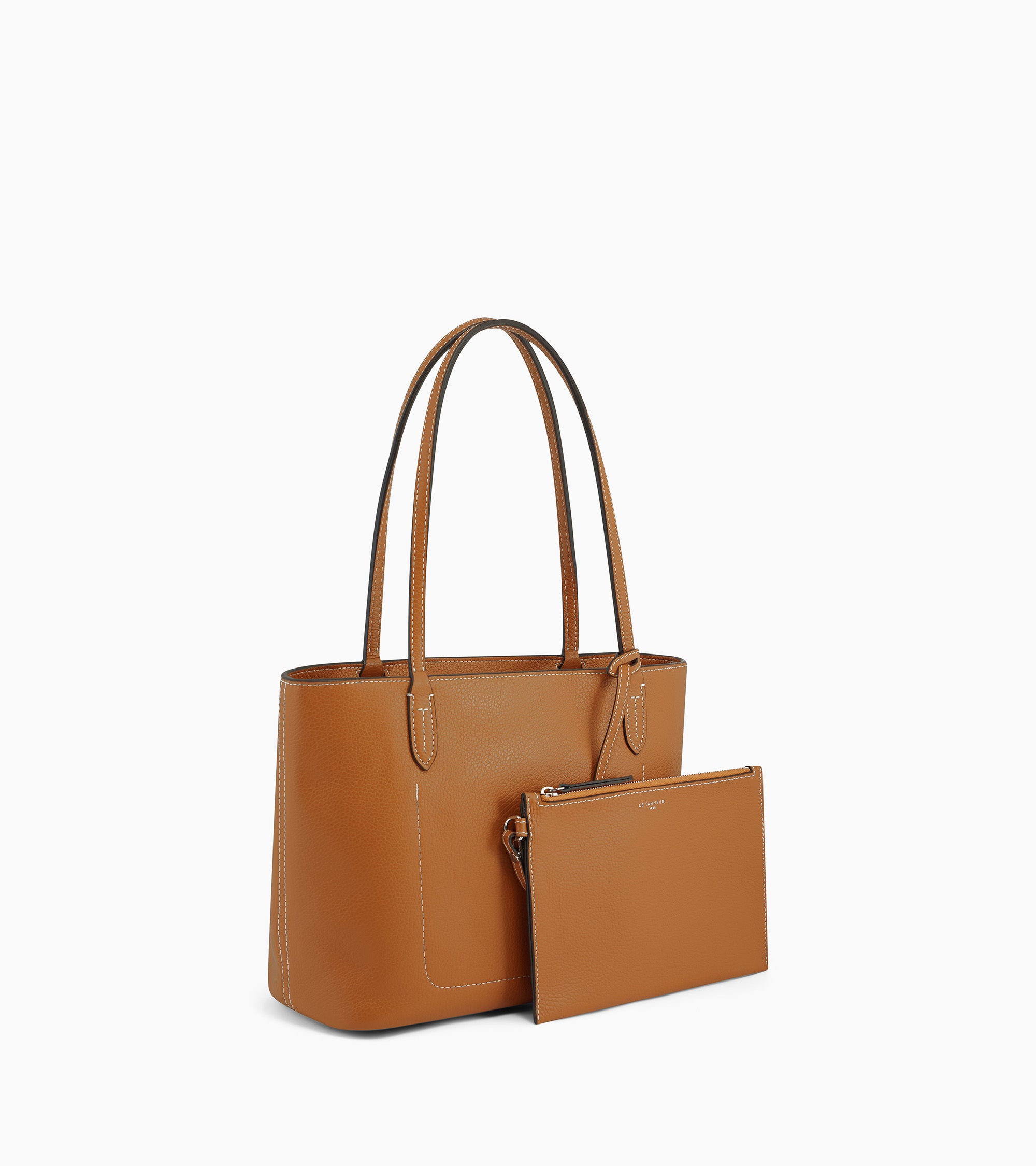 Louise small tote bag in grained leather