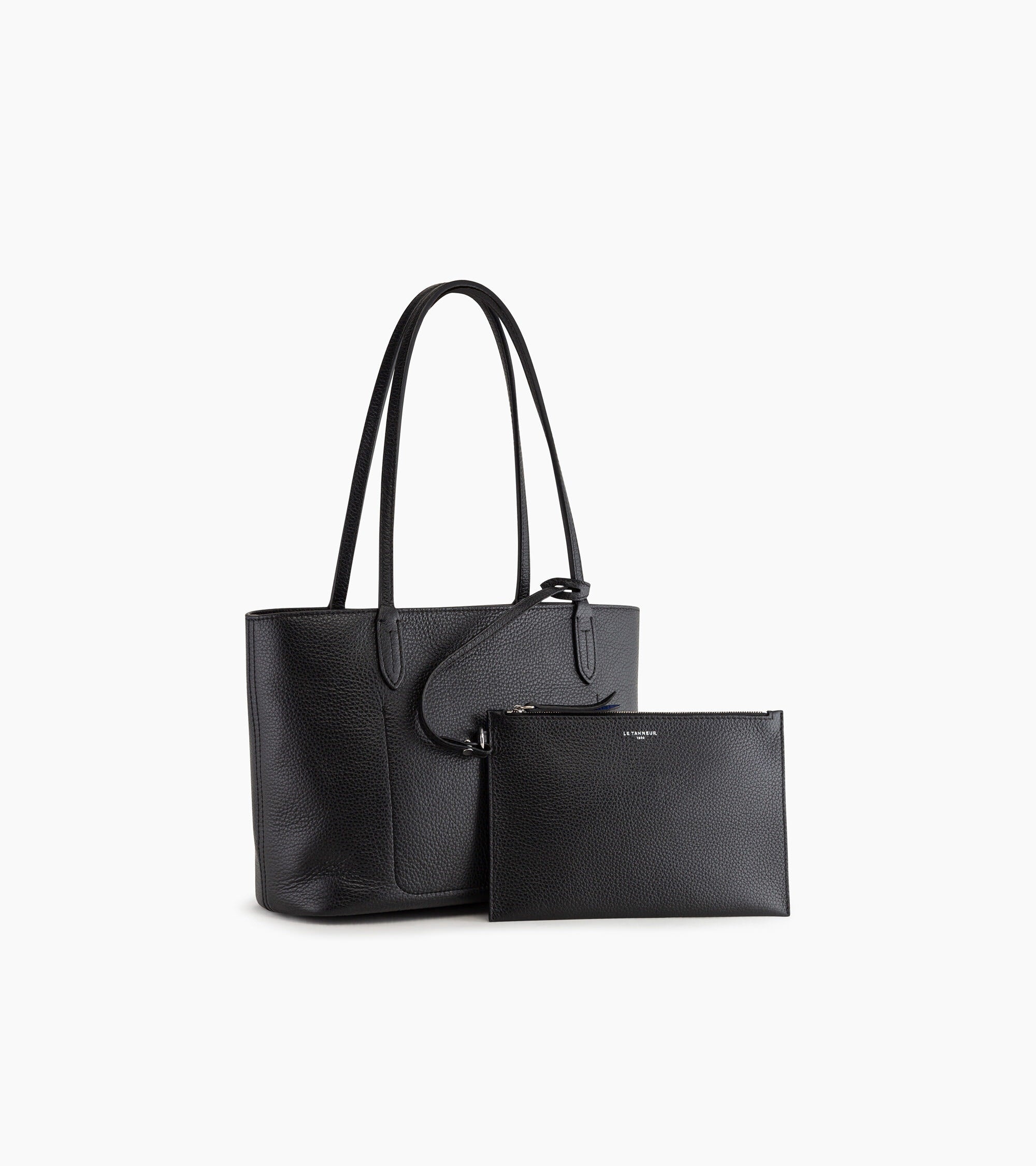 Louise small tote bag in grained leather