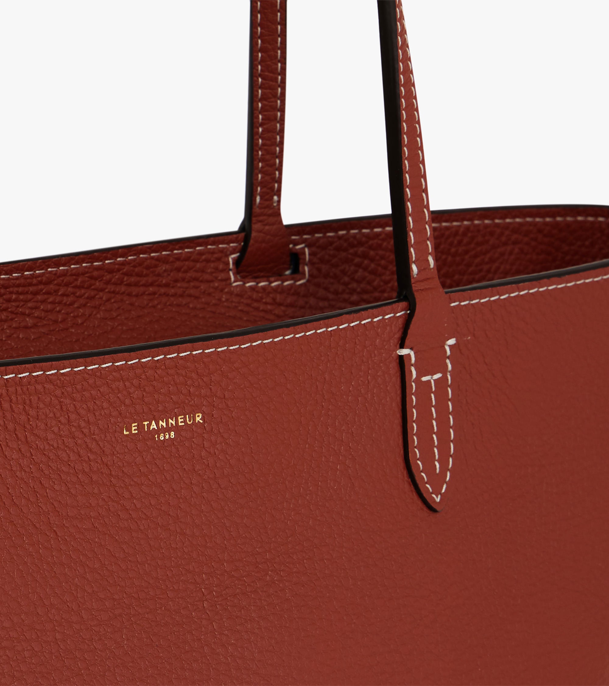 Louise large tote in grained leather