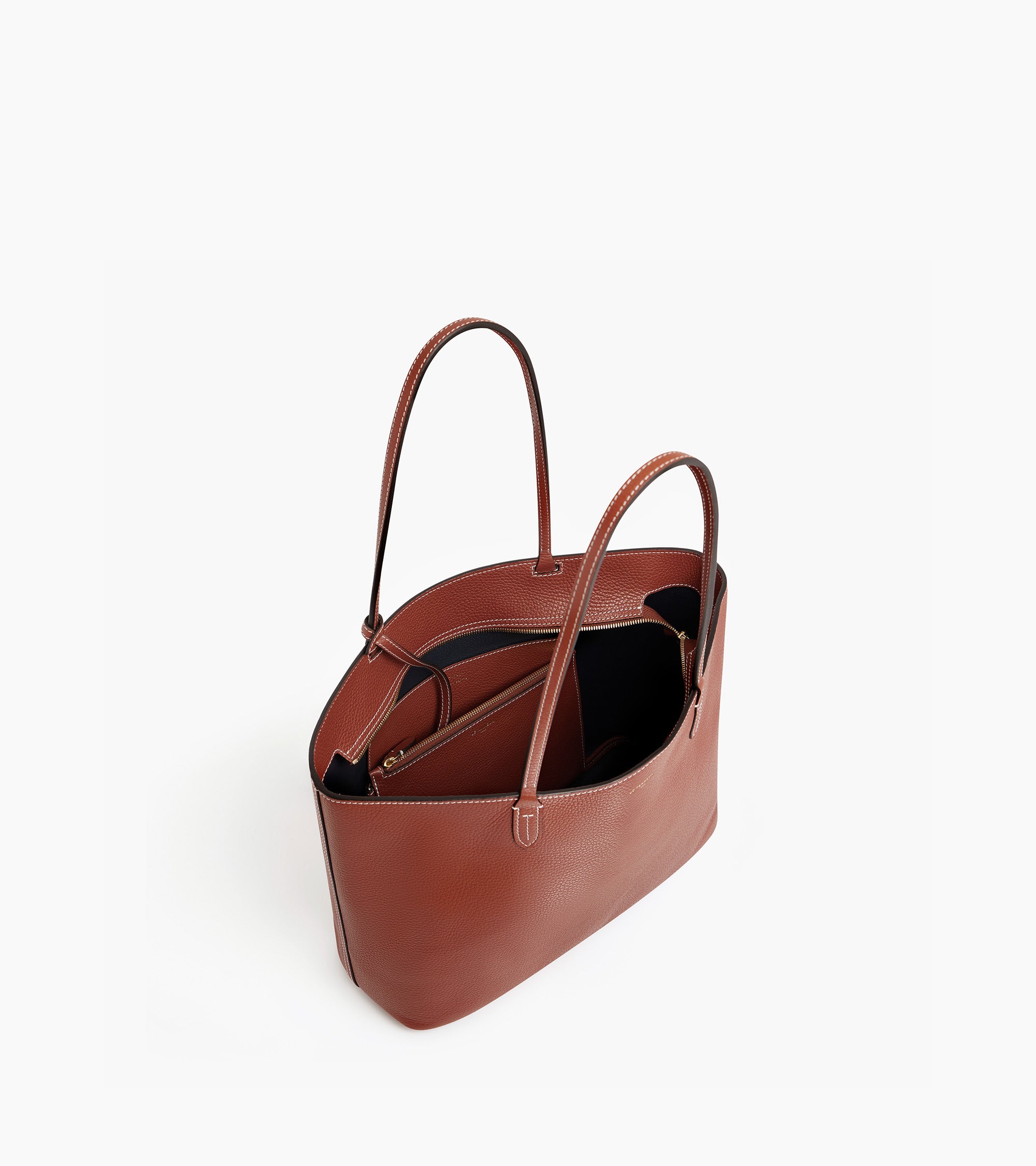 Louise large tote in grained leather