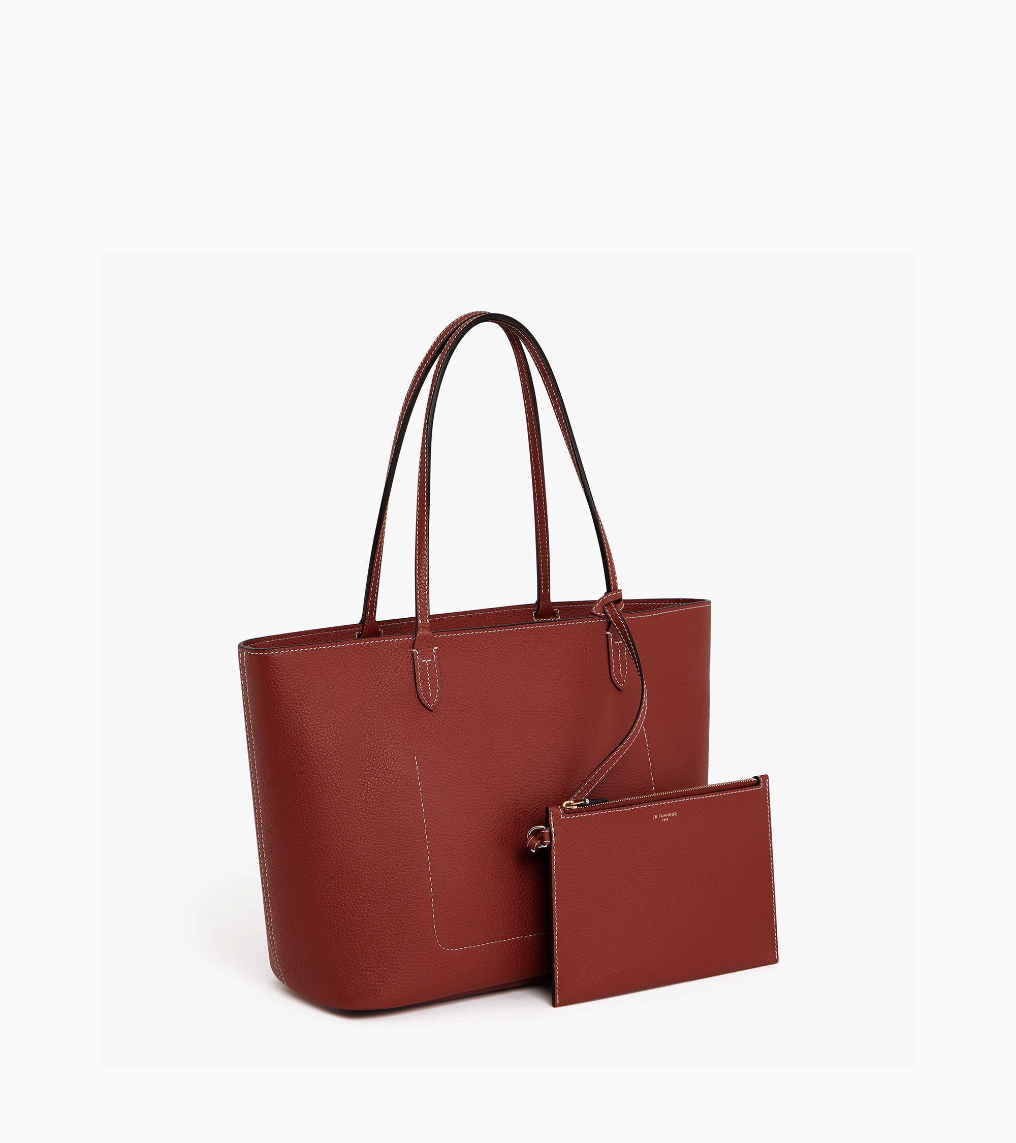 Louise large tote in grained leather