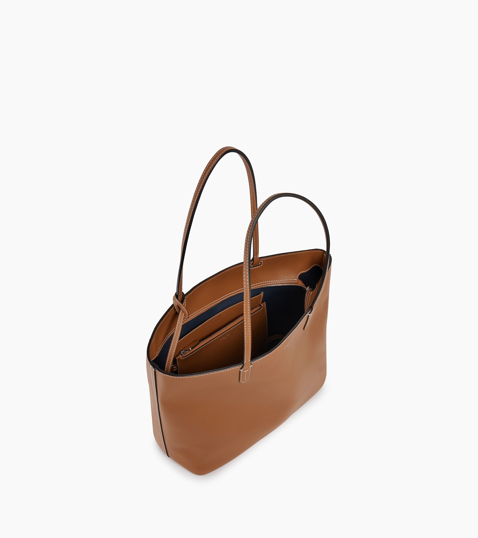 Louise large tote in grained leather