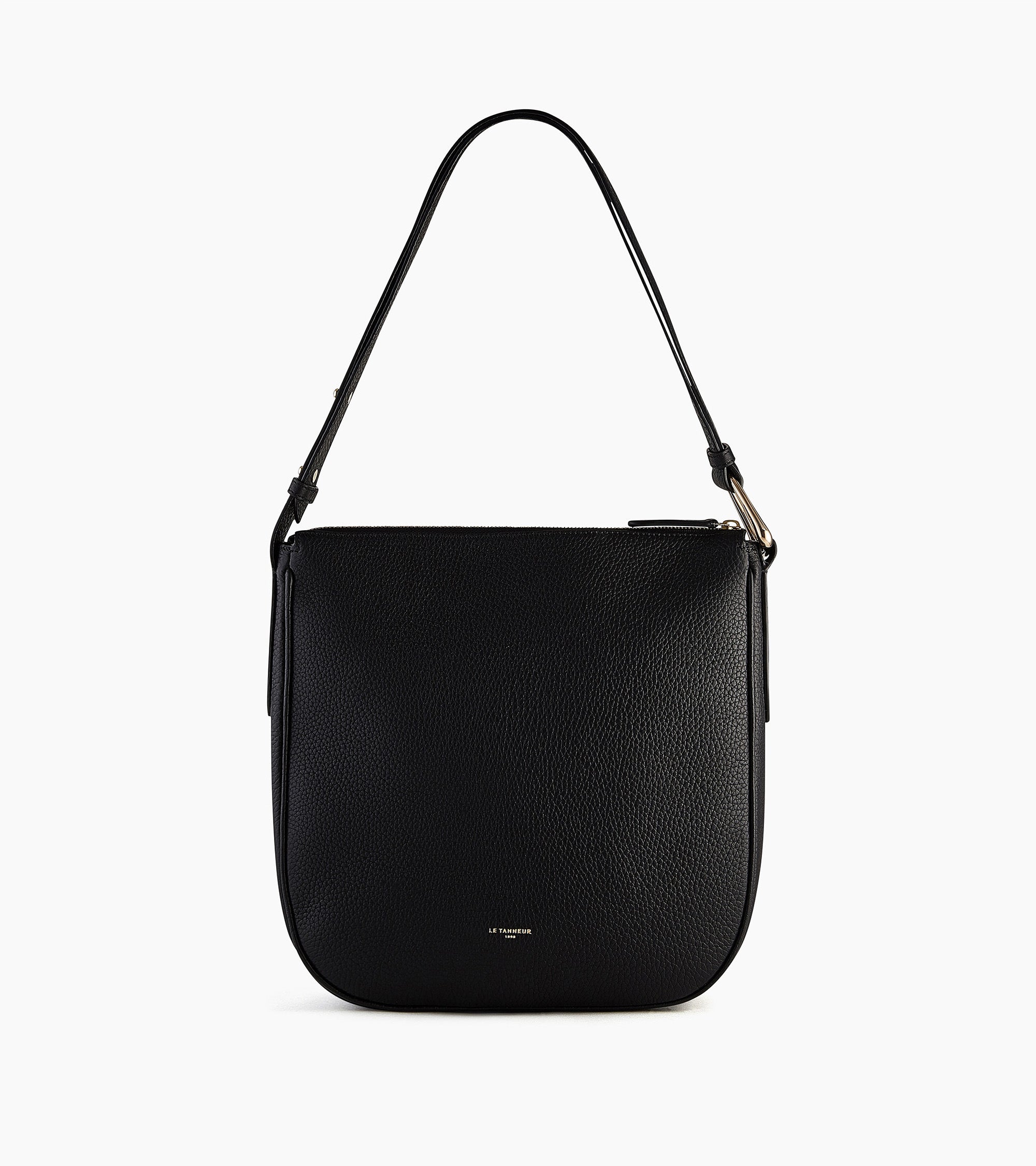 Medium-sized hobo bag Madeleine in grained calfskin leather