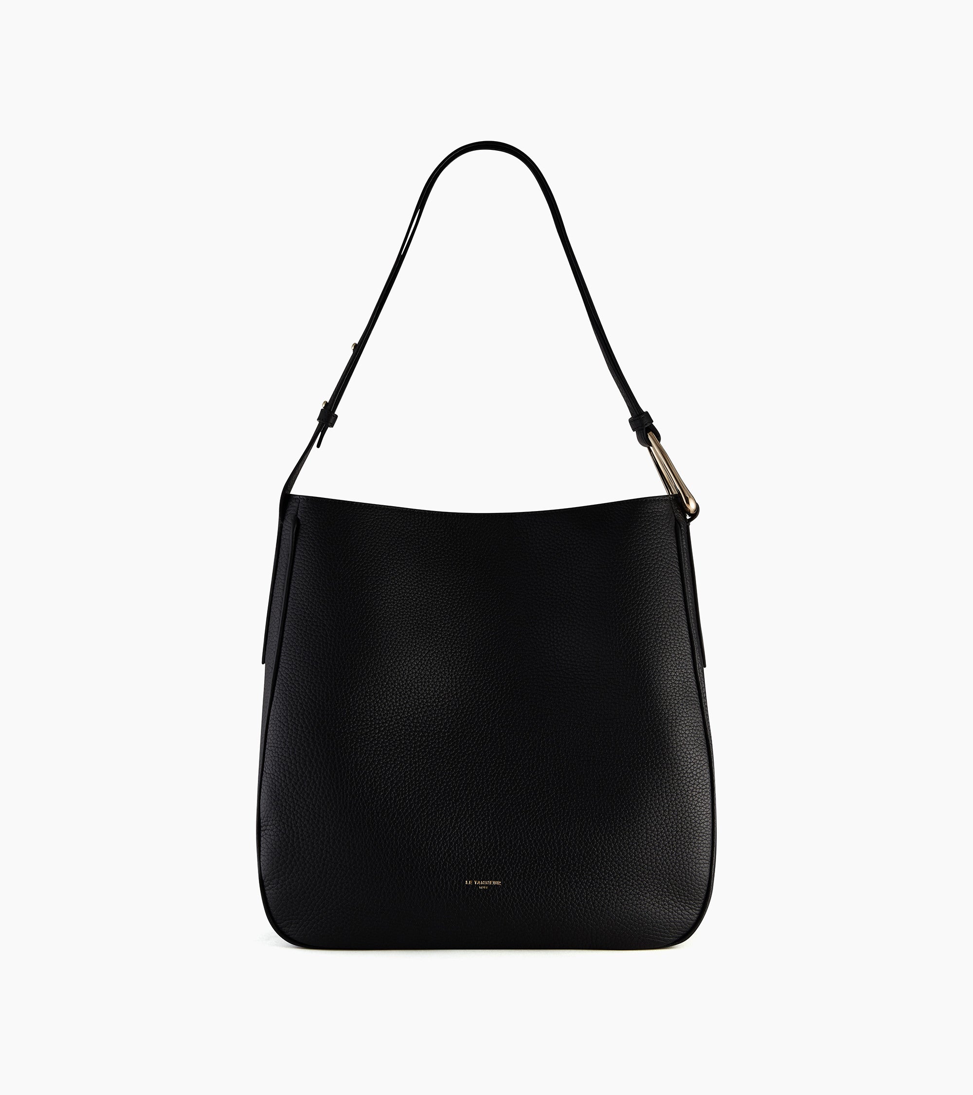 Large hobo bag Madeleine in grained calfskin leather