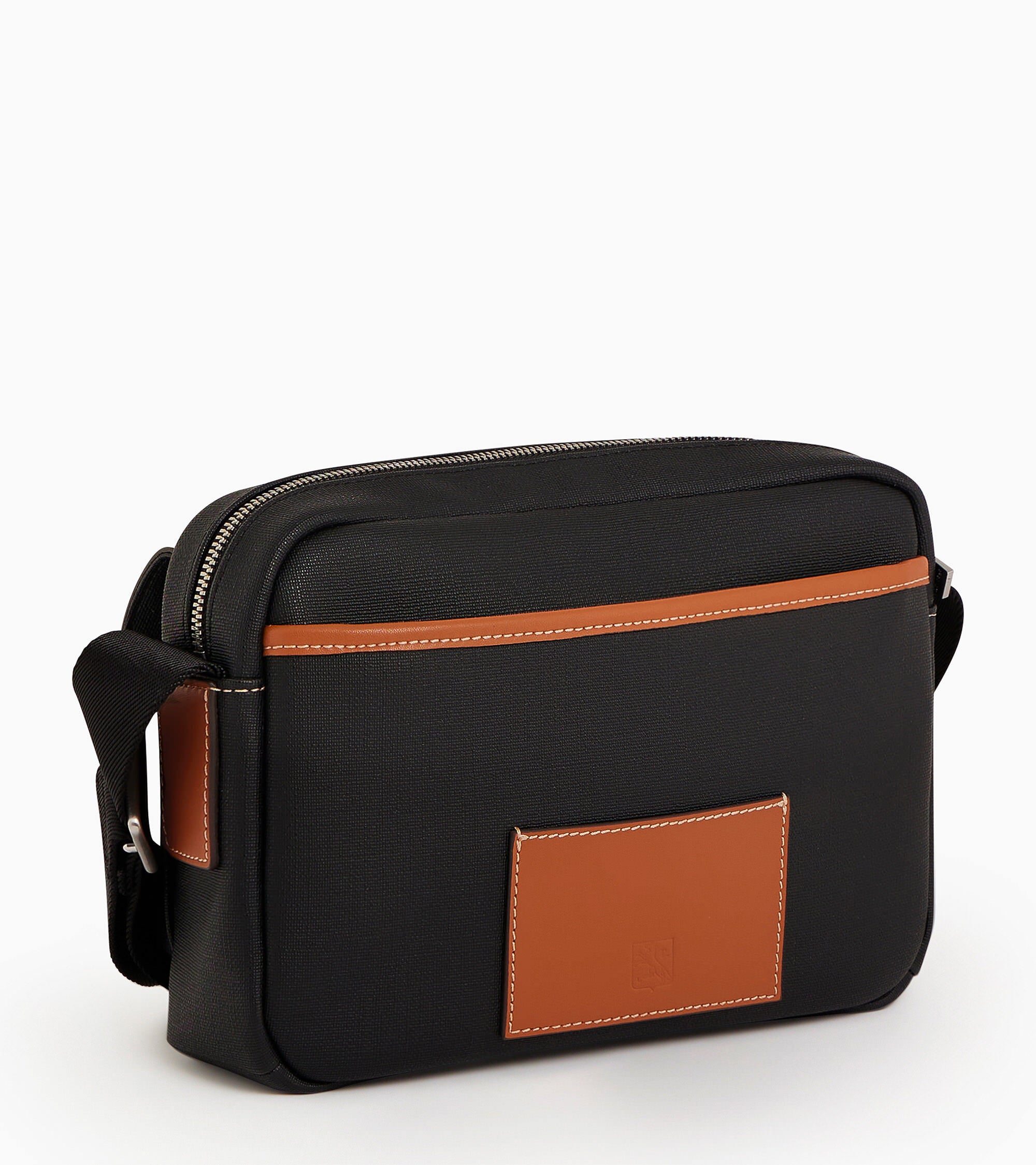 Maurice small bag with crossbody strap in coated canvas