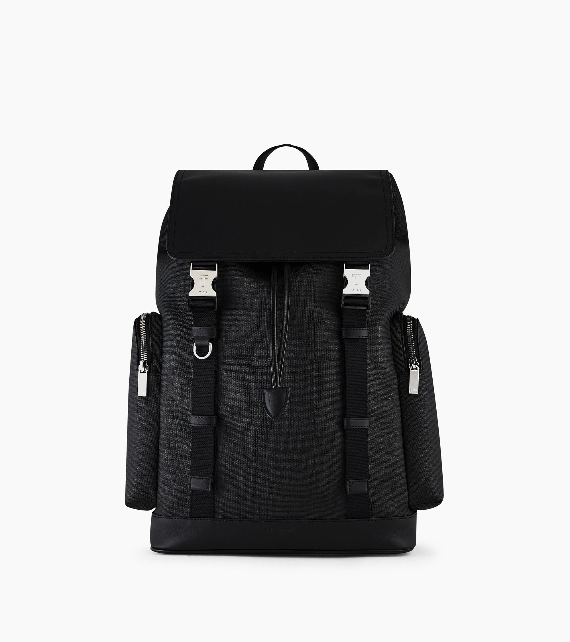 Maurice backpack with flap closure in coated canvas