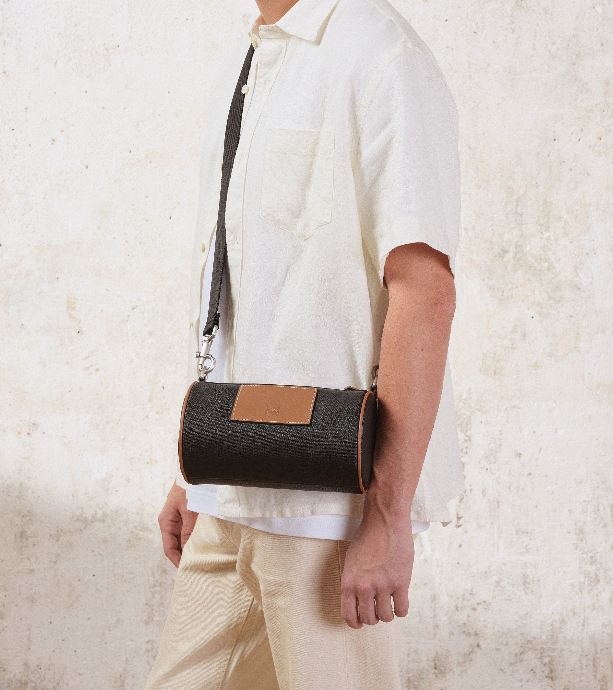 Maurice mini shoulder bag in coated canvas