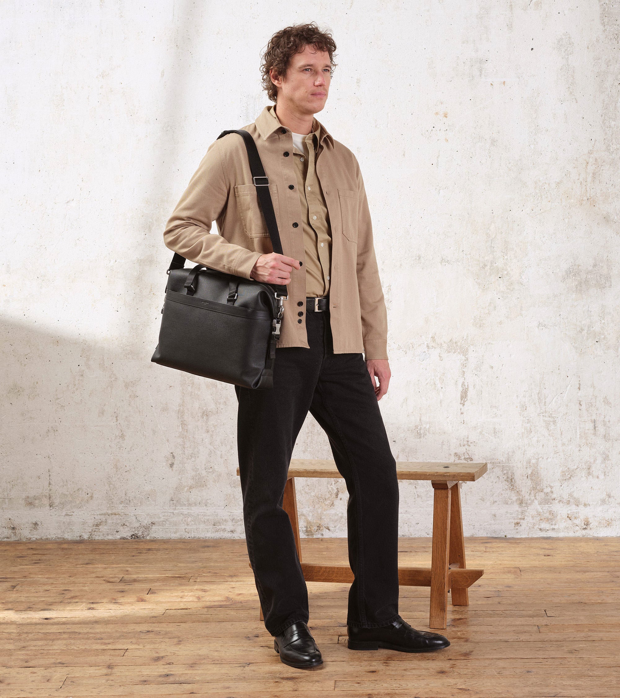 Maurice 13" briefcase in coated canvas