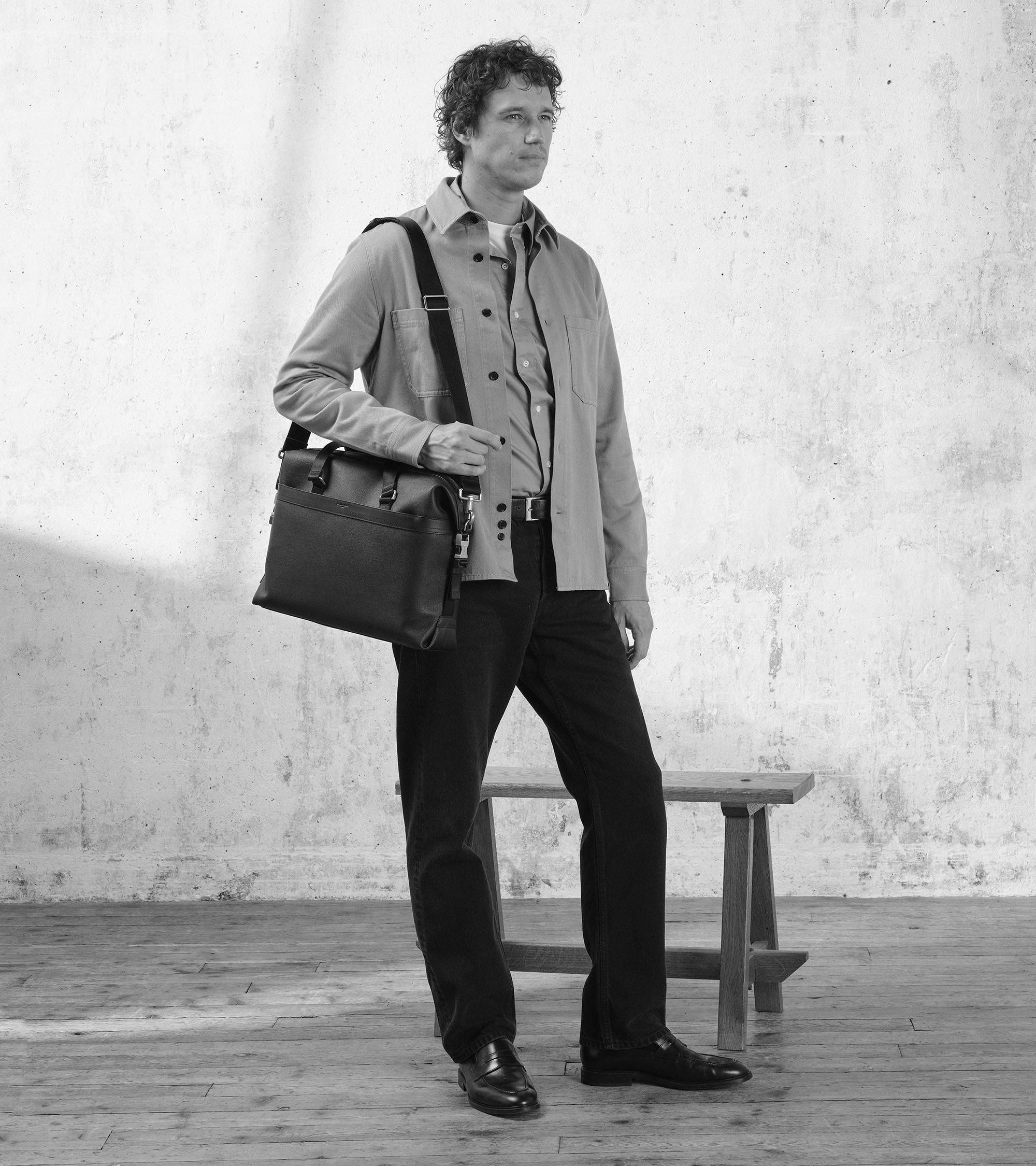 Maurice 13" briefcase in coated canvas