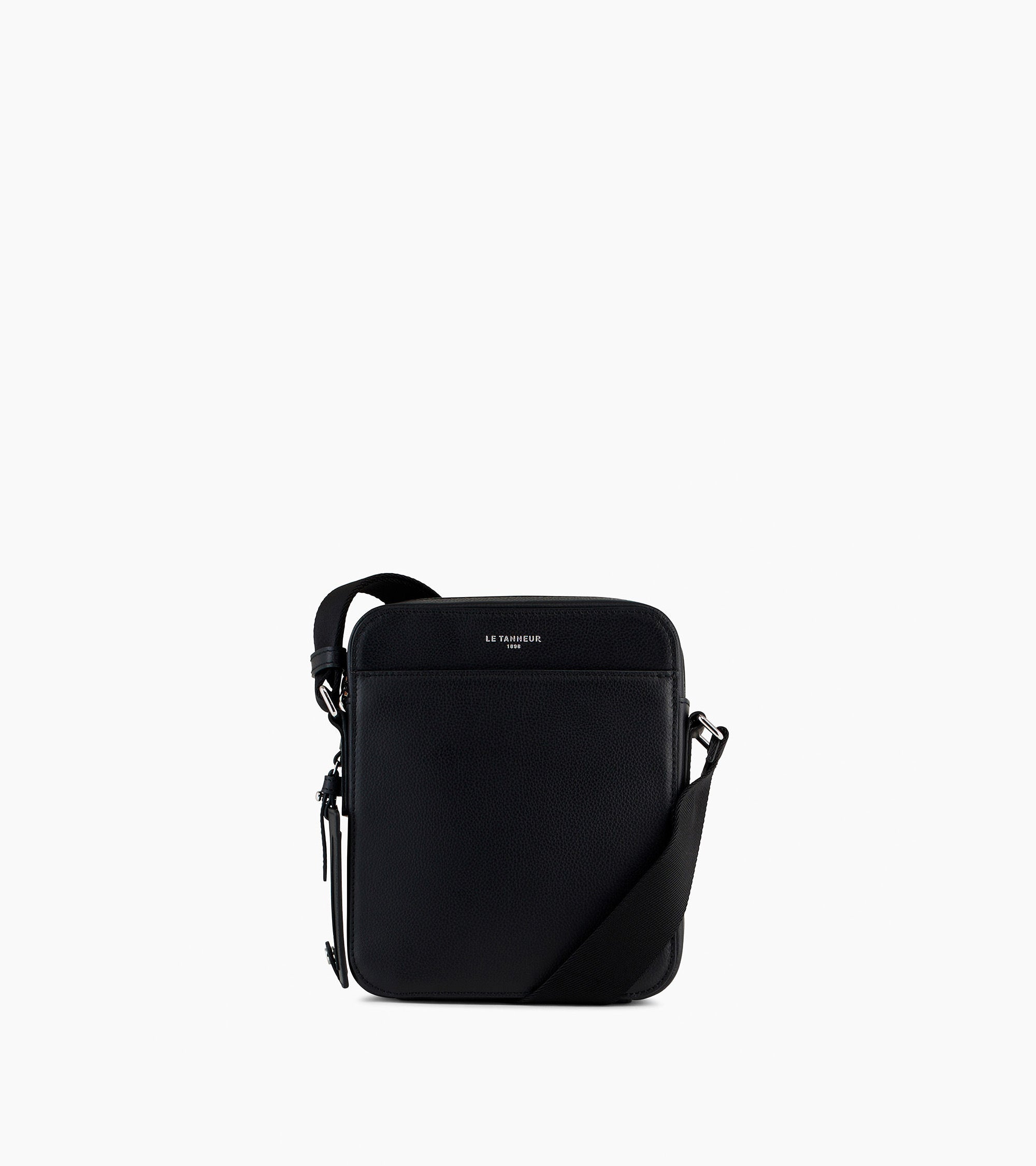 Emile small zipped satchel in grained leather