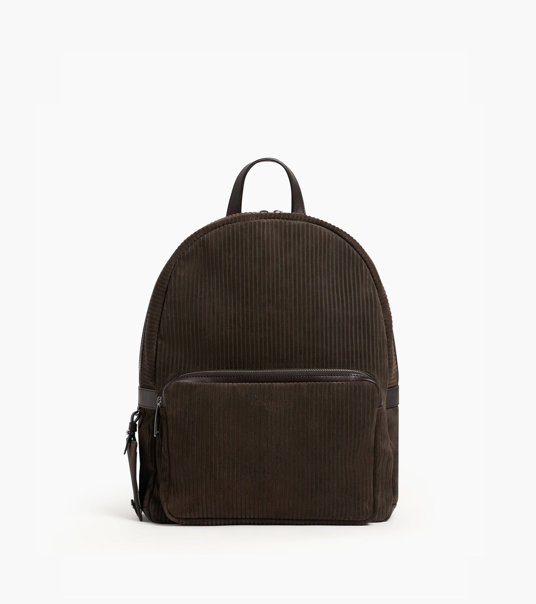 Emile backpack in ribbed and smooth leather