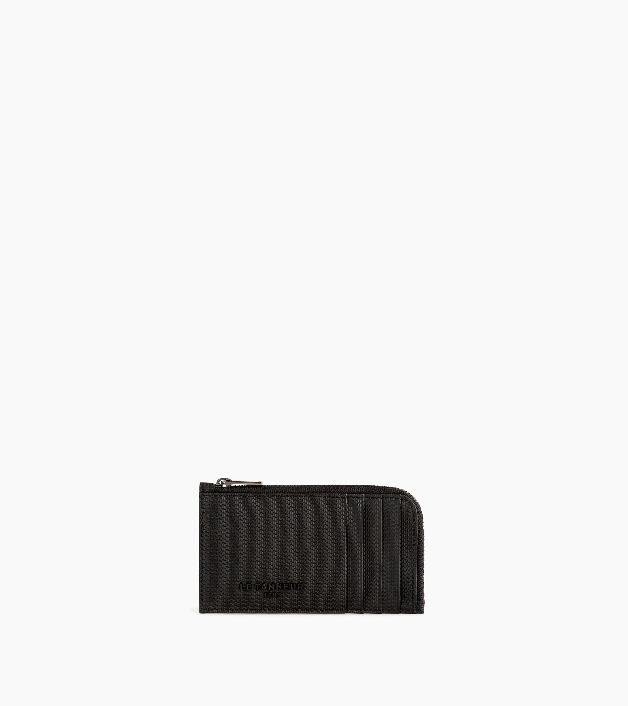 Emile L-zip card holder in signature T leather