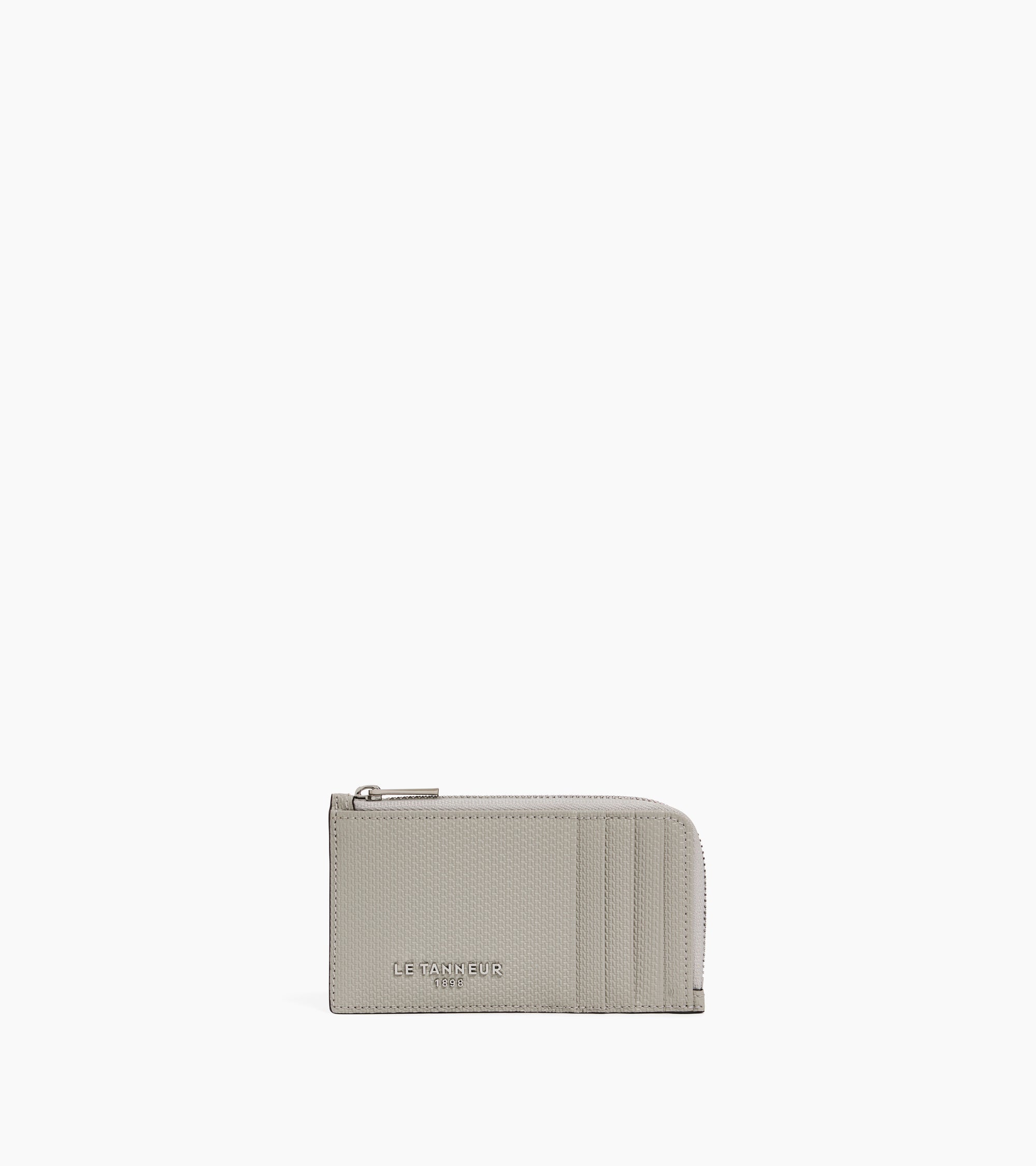 Emile L-zip card holder in signature T leather