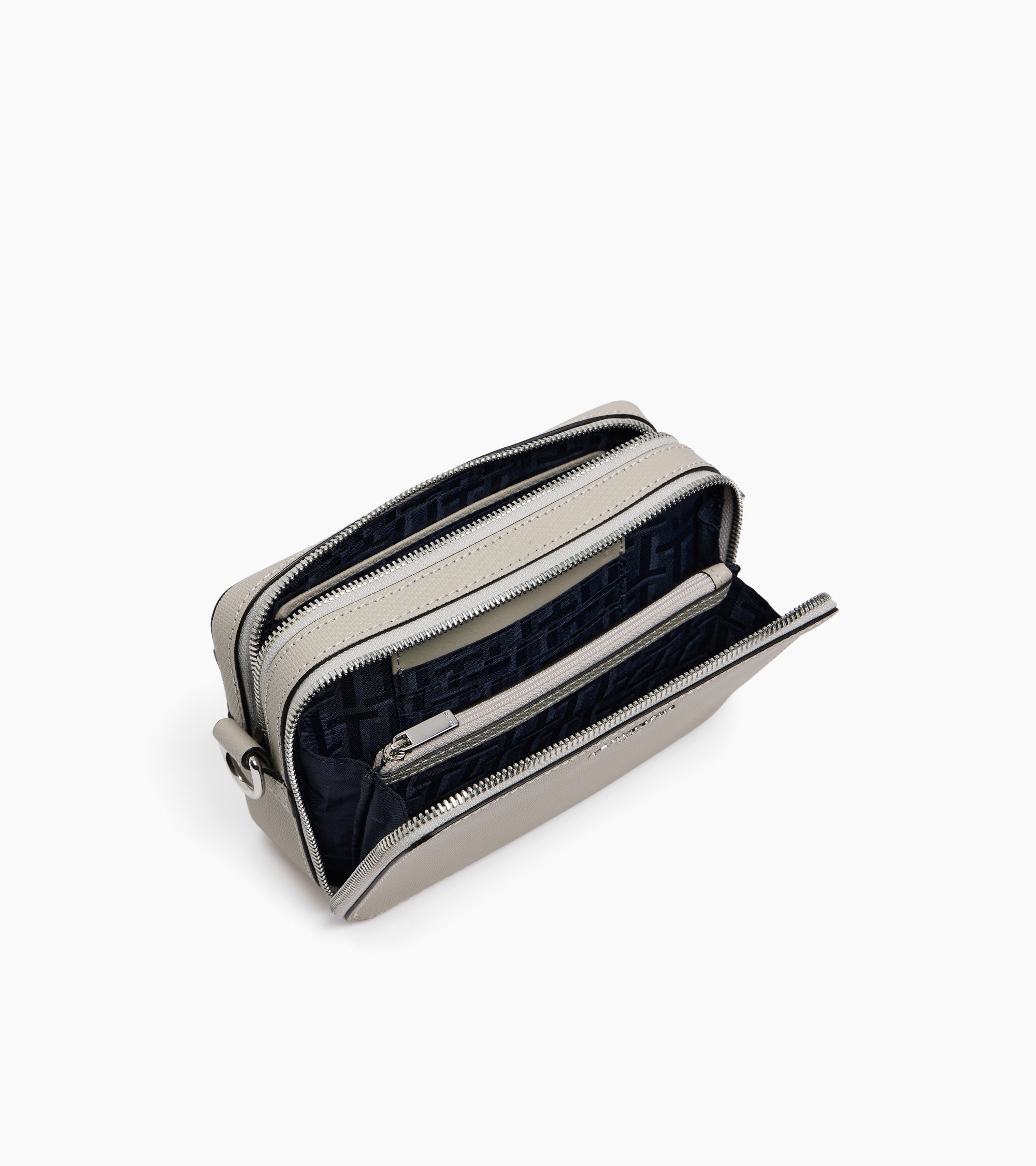 Emile small 2-compartment shoulder bag in signature T leather