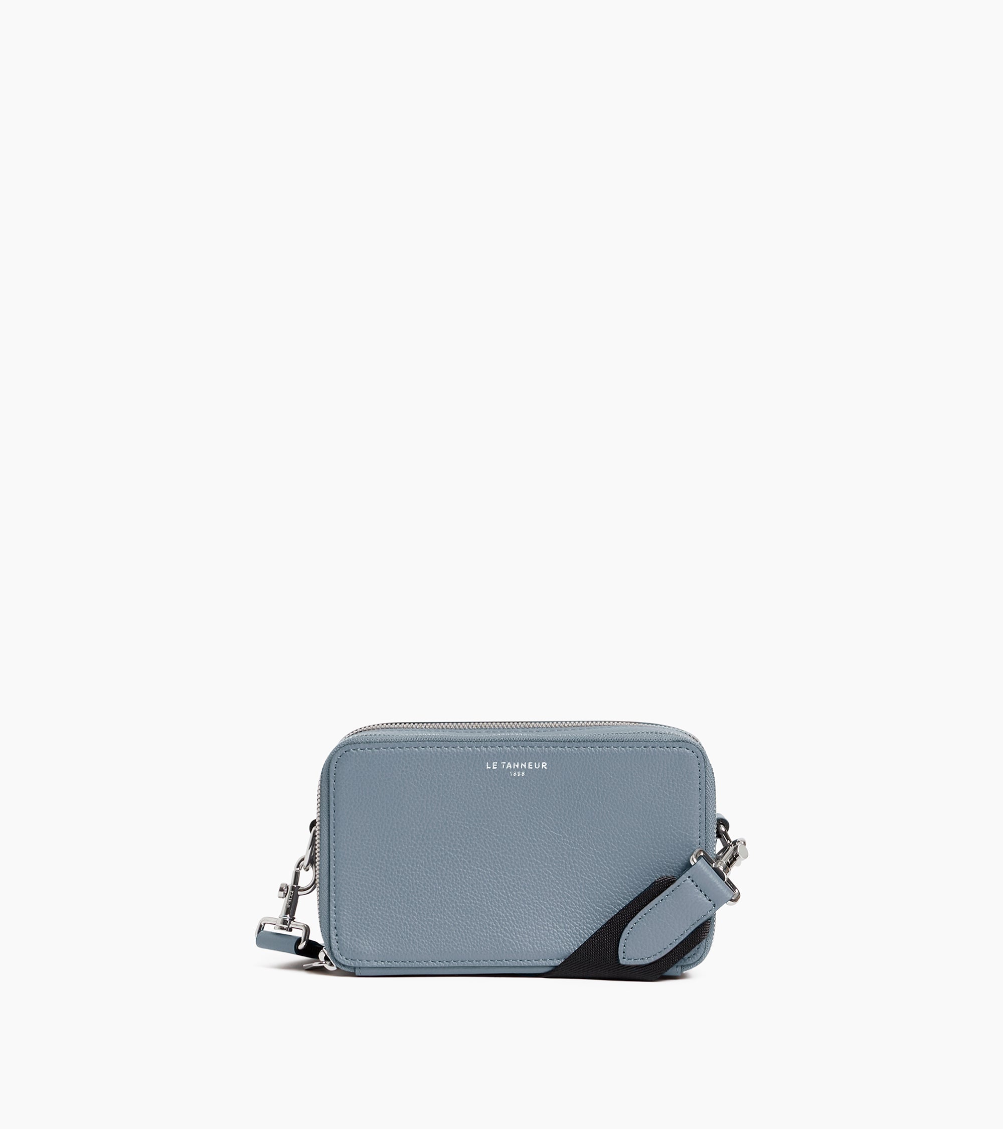 Emile small 2-compartment shoulder bag in grained leather