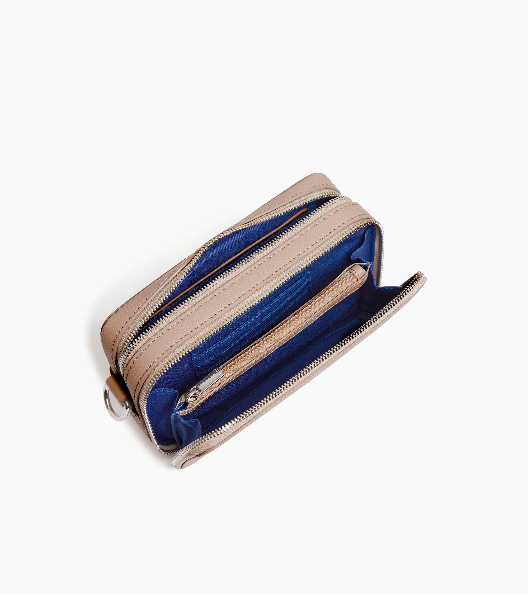 Emile small 2-compartment shoulder bag in grained leather