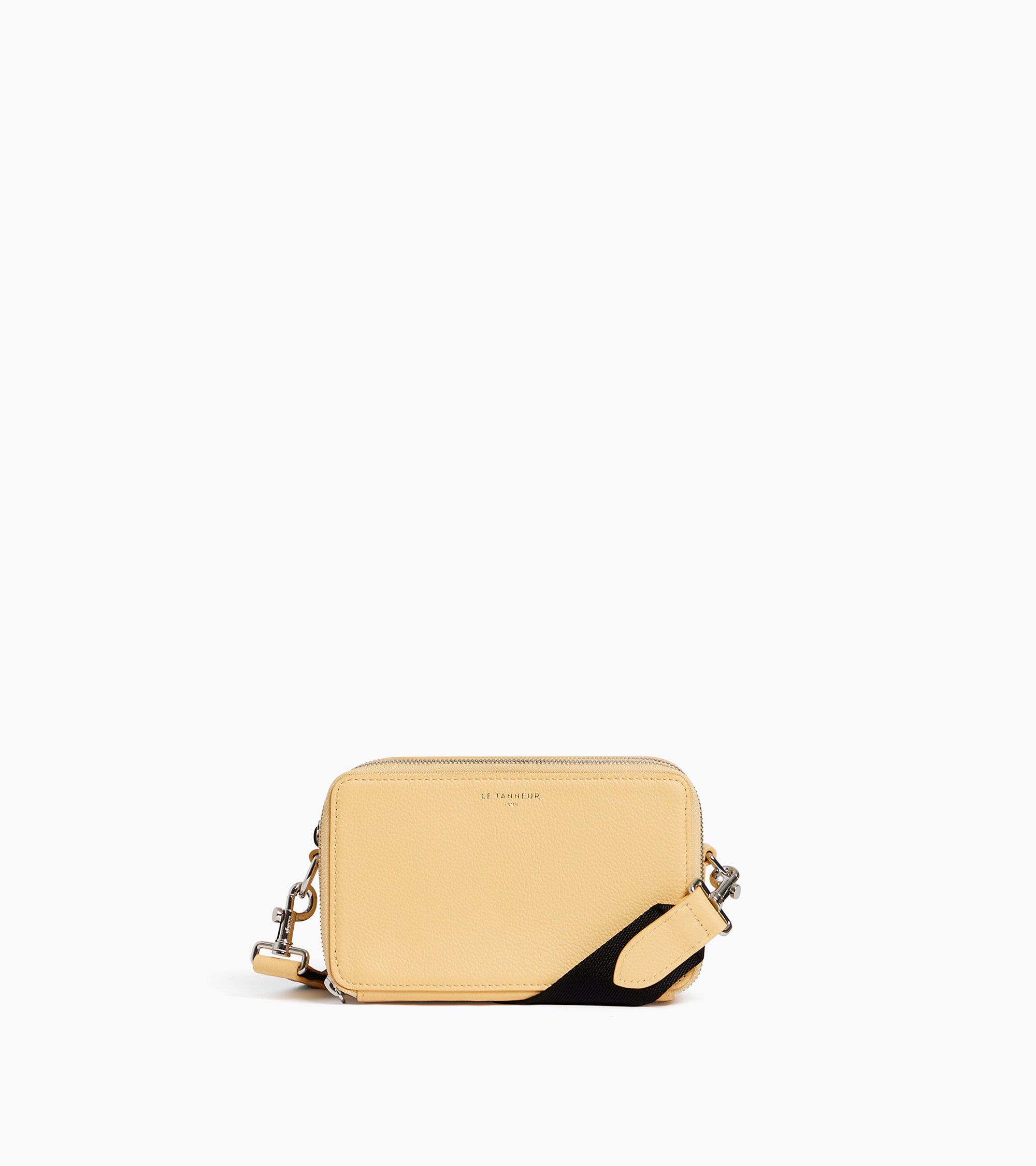 Emile small 2-compartment shoulder bag in grained leather