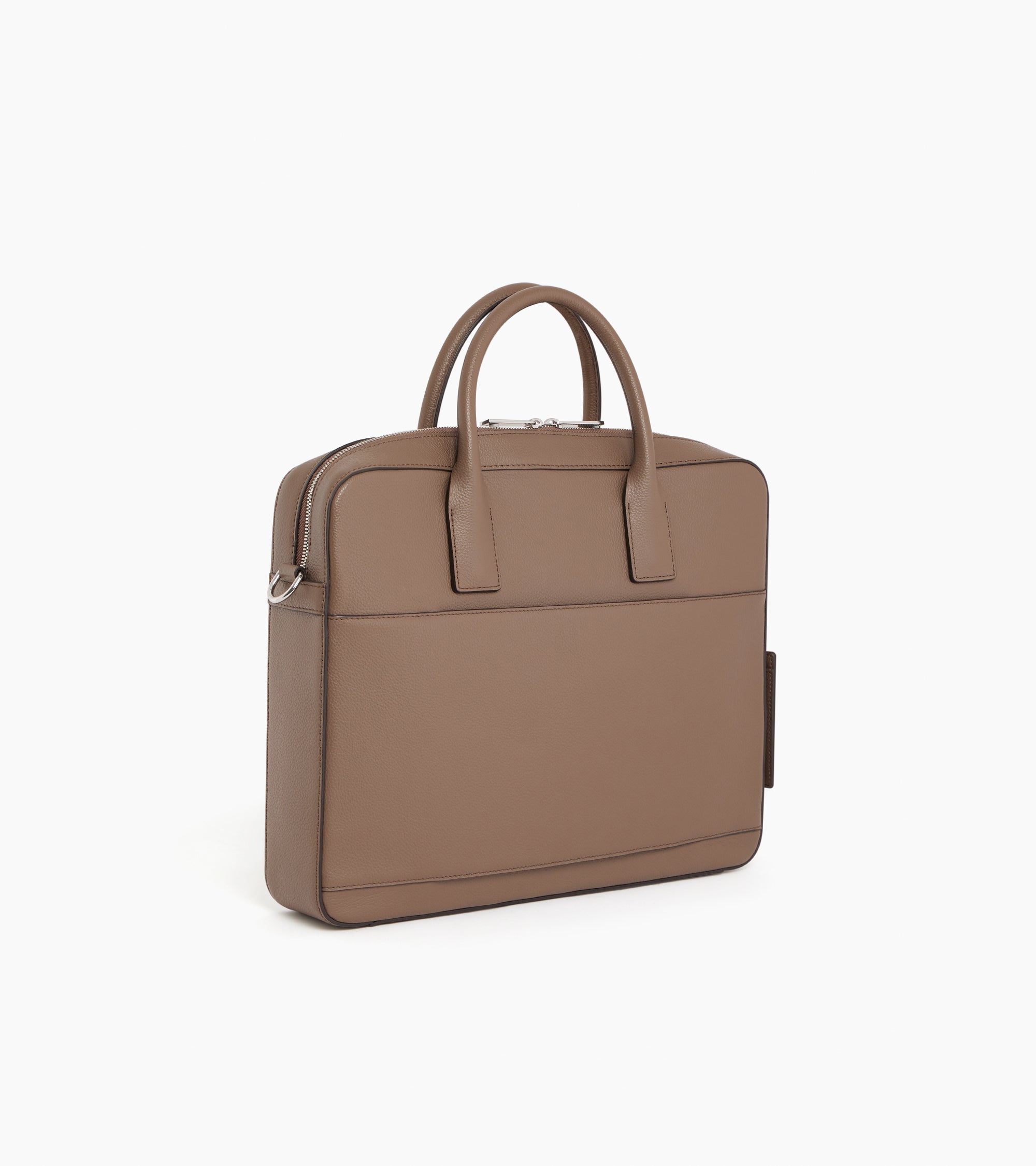 Emile 14" briefcase in grained leather