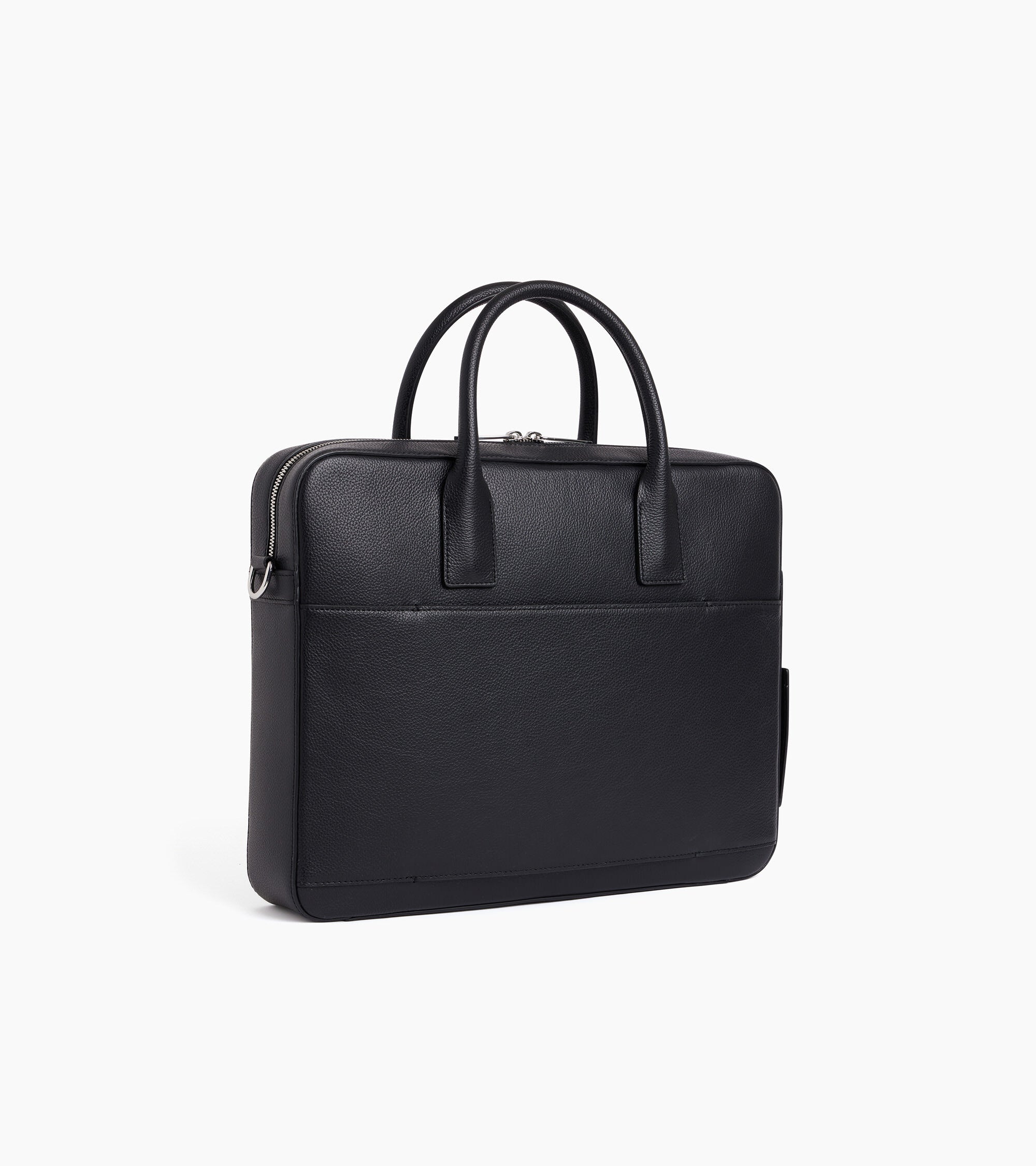 Emile 14" briefcase in grained leather