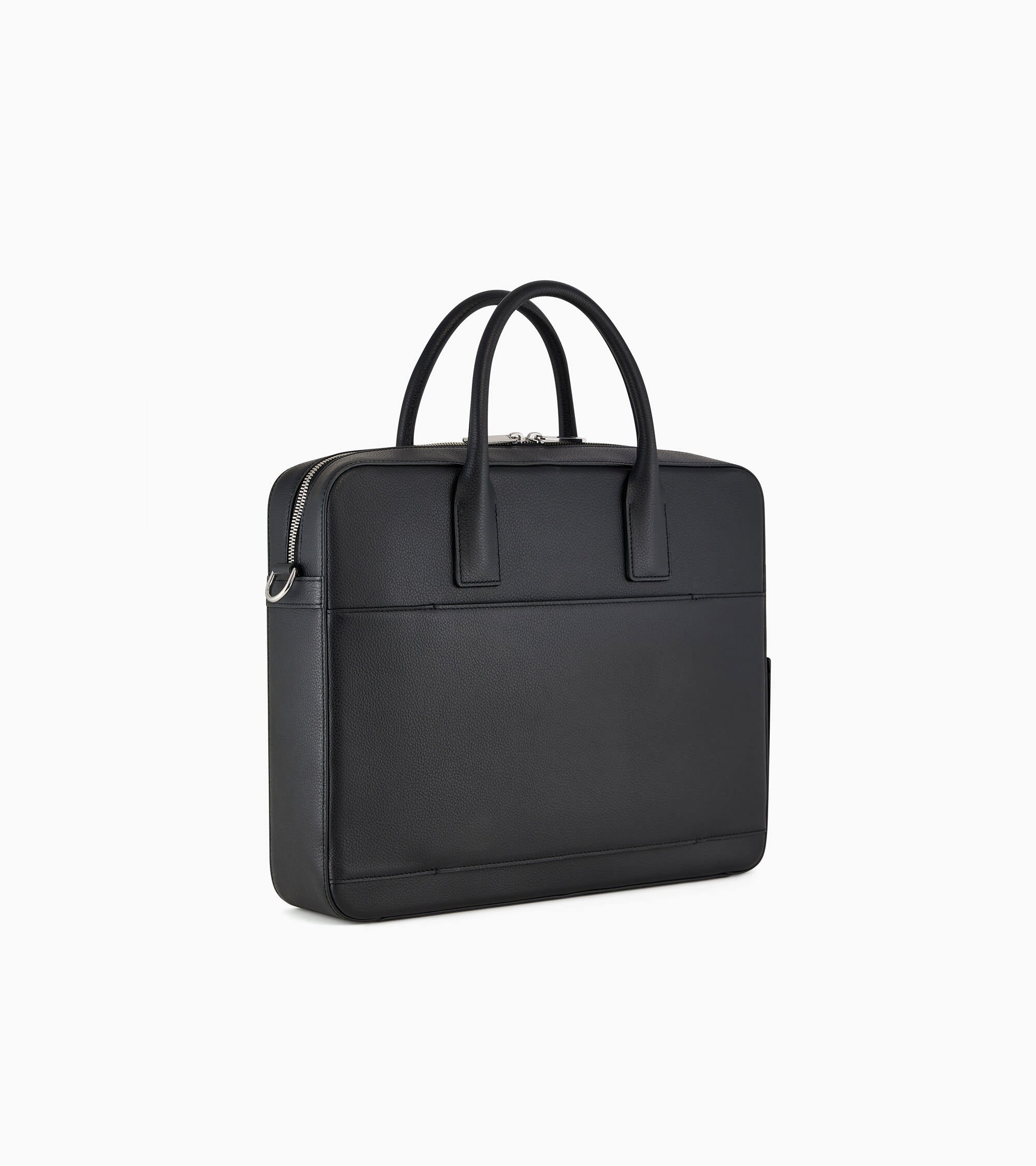 Emile 14" briefcase in grained leather