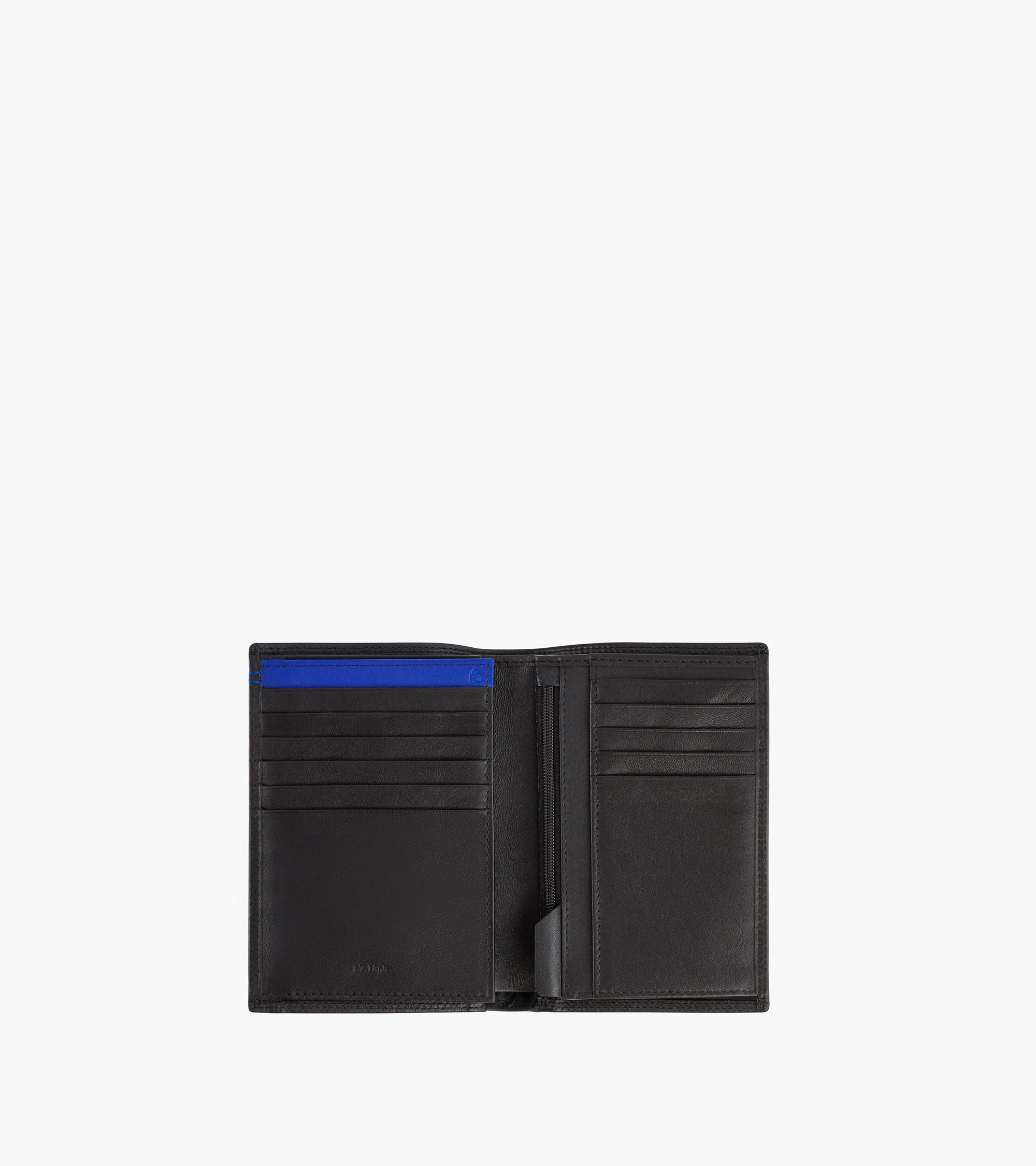 Martin large wallet with zipped pocket and 2 shutters in smooth leather