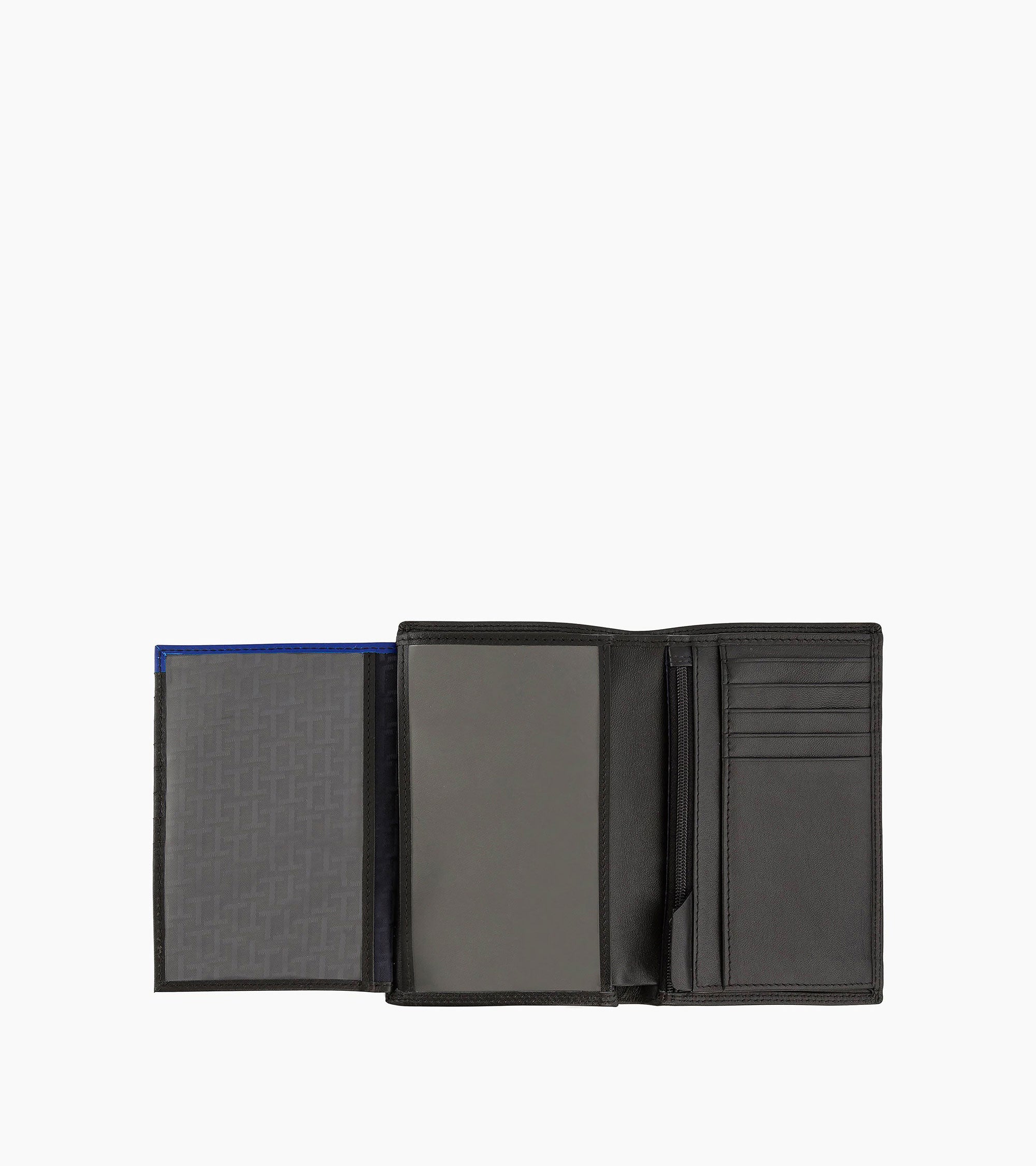 Martin large wallet with zipped pocket and 2 shutters in smooth leather