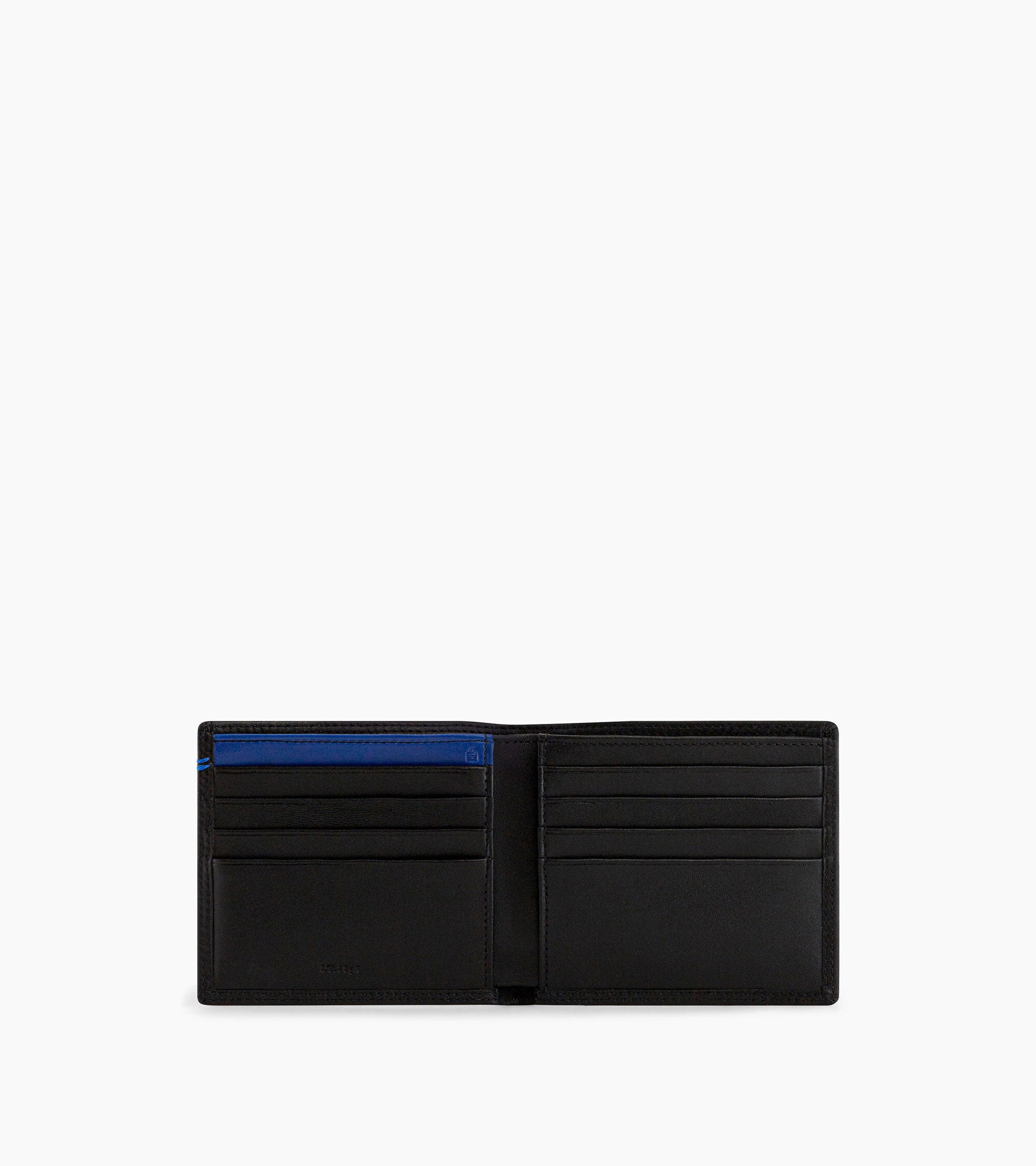 Martin horizontal card holder with bill pockets in smooth leather